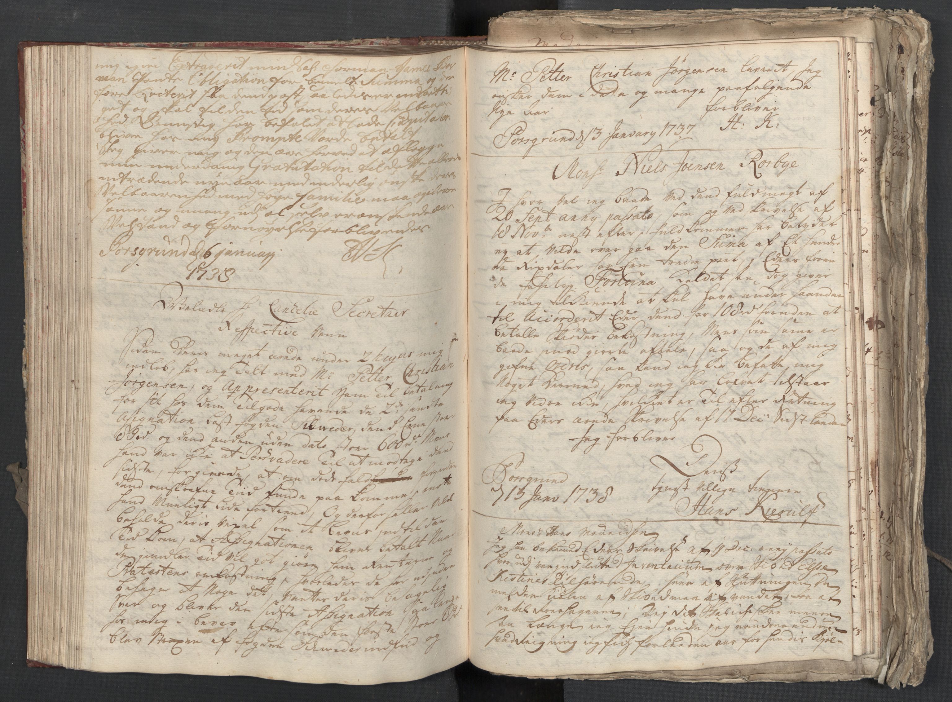 Bowman, James, RA/PA-0067/F/L0003/0001: Kopibok m.m. / Hans Kierulfs kopibok, 1736-1739, s. 103