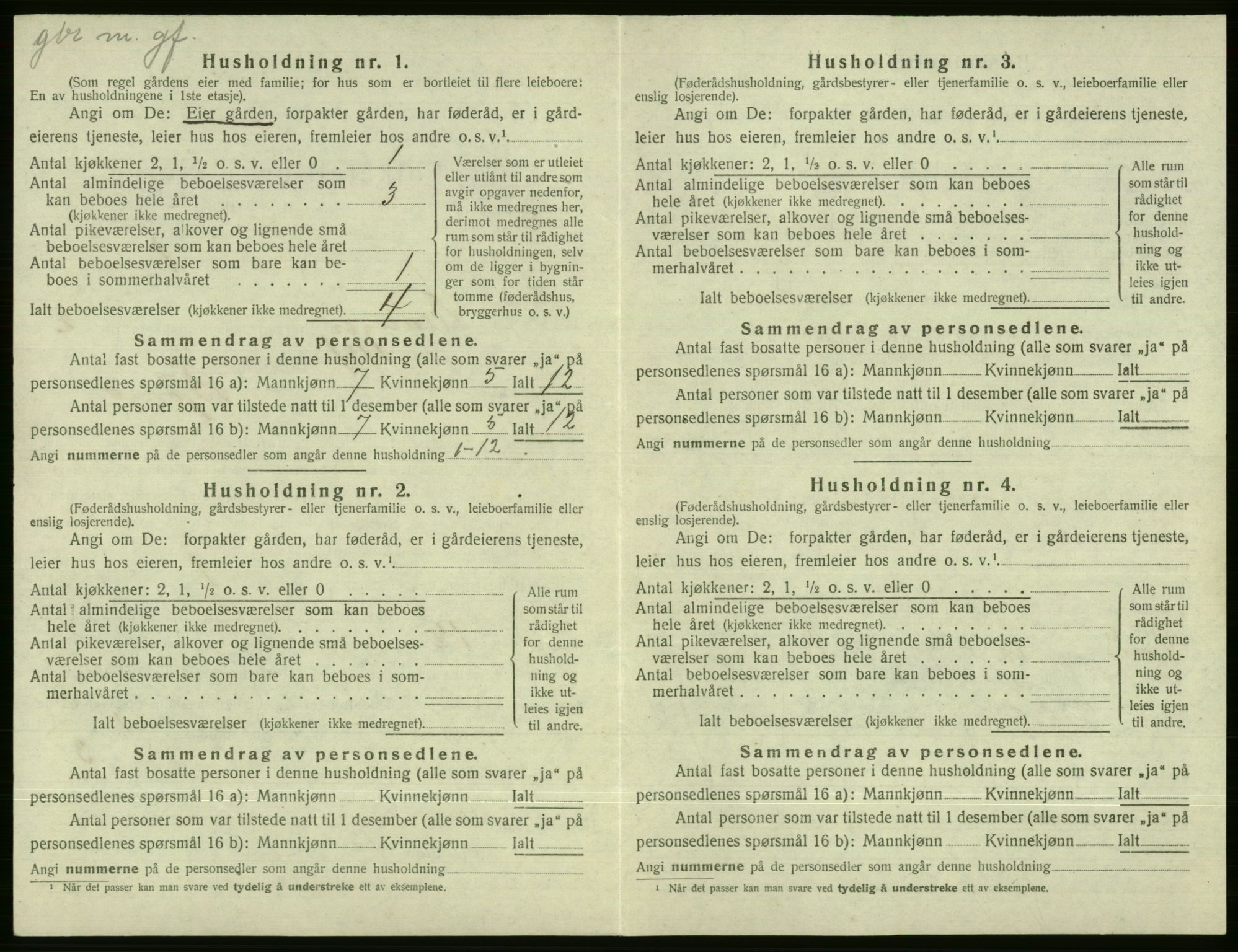 SAB, Folketelling 1920 for 1237 Evanger herred, 1920, s. 104