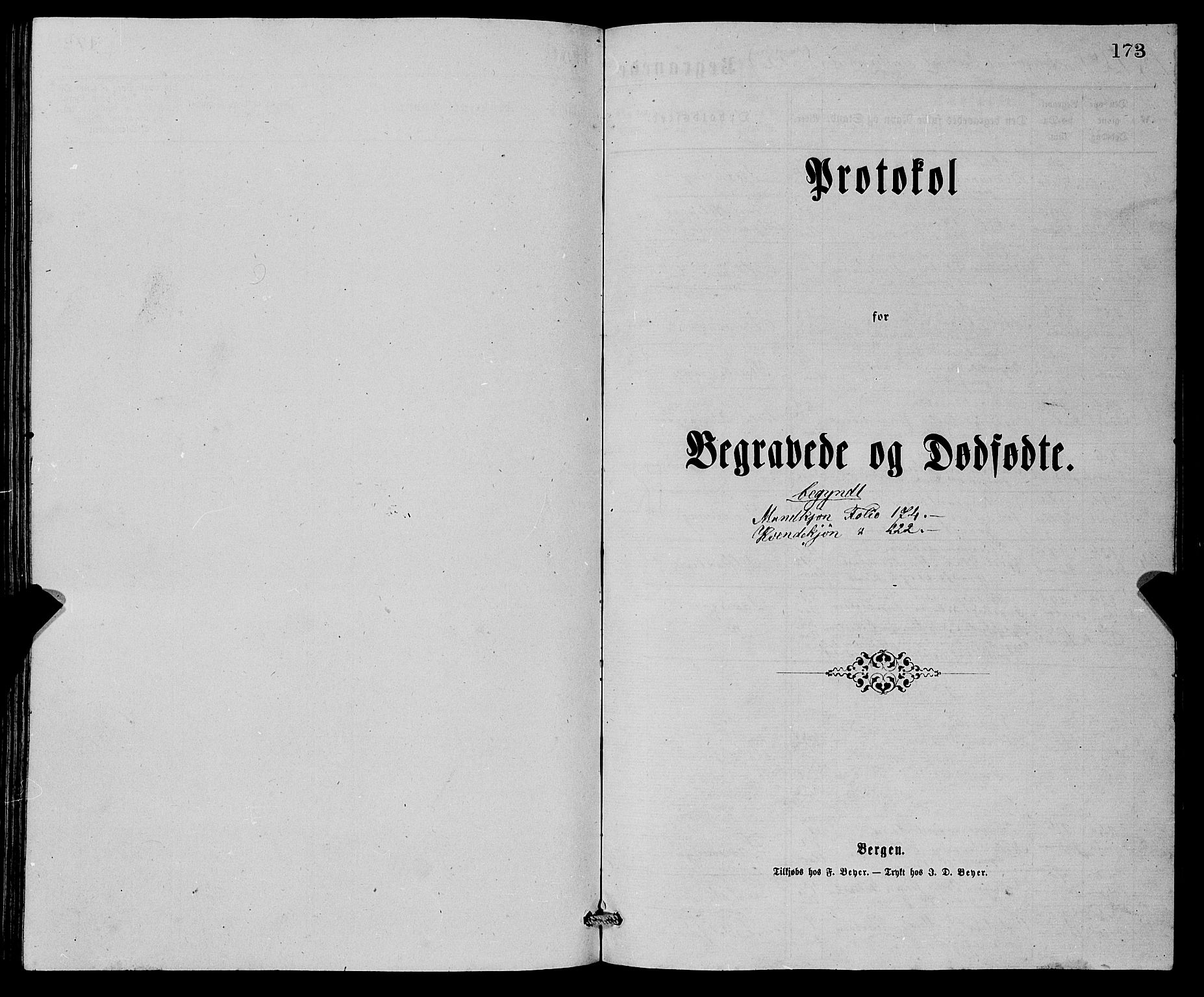 Askøy Sokneprestembete, SAB/A-74101/H/Ha/Hab/Haba/L0007: Klokkerbok nr. A 7, 1871-1881, s. 173