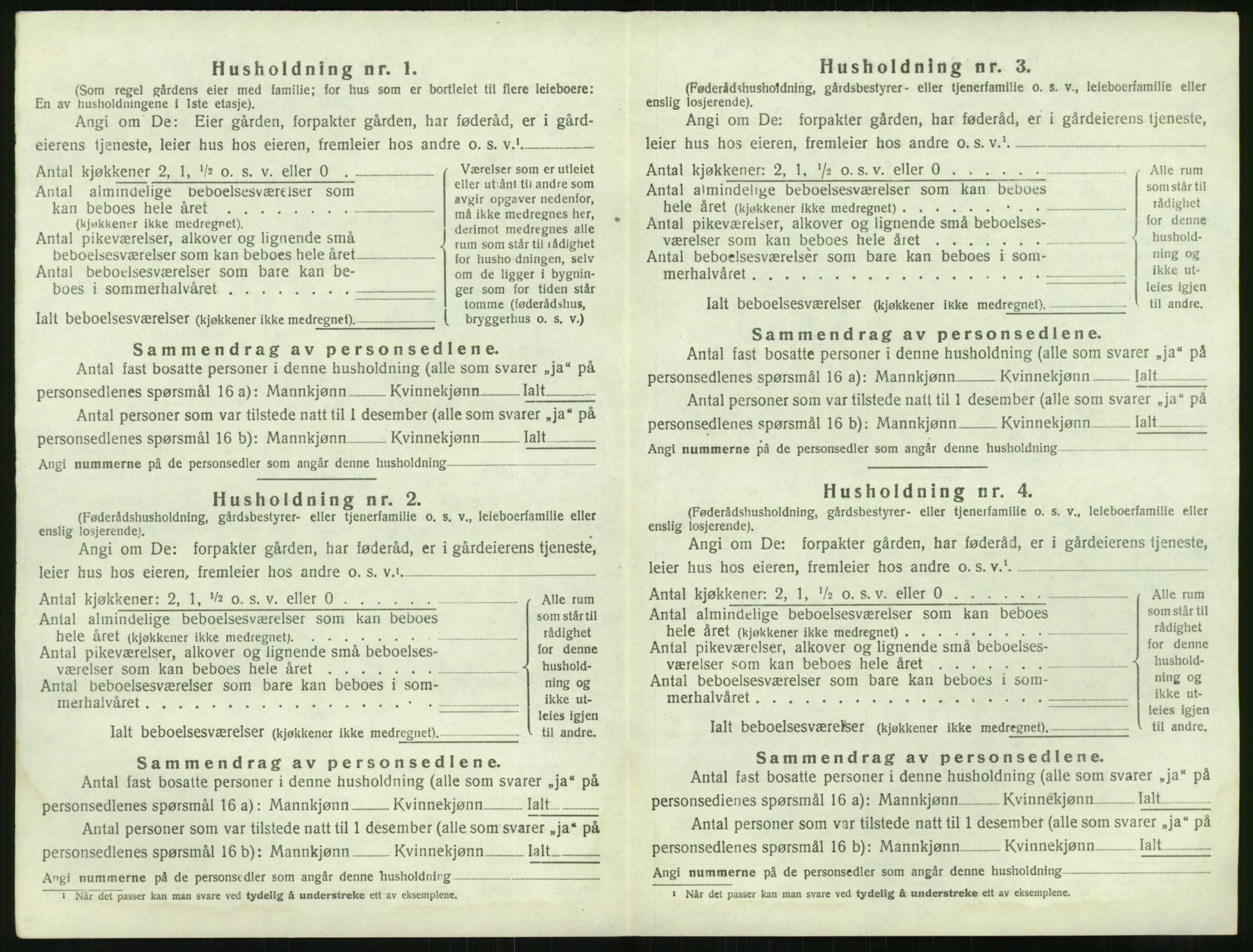 SAK, Folketelling 1920 for 0915 Dypvåg herred, 1920, s. 1190