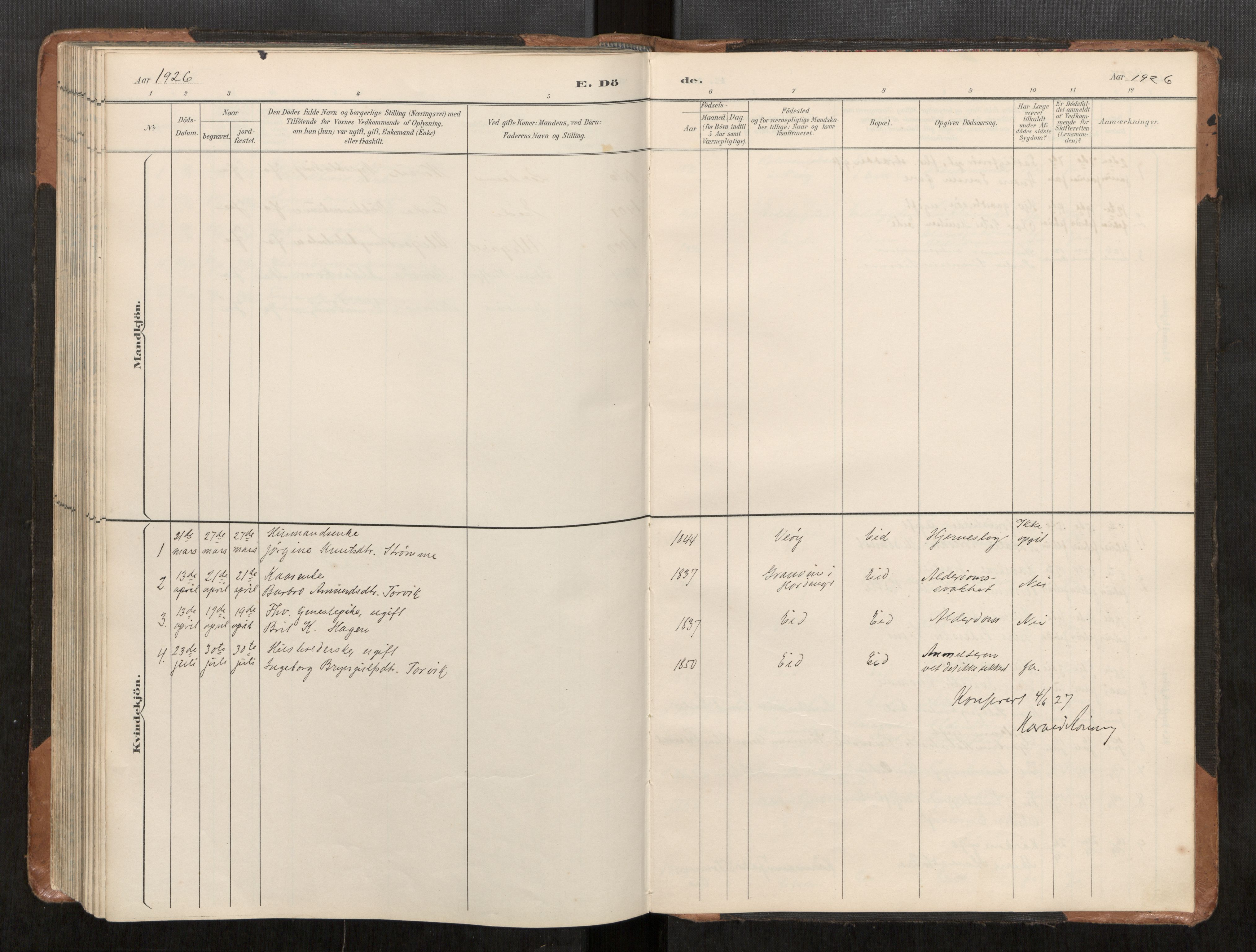 Ministerialprotokoller, klokkerbøker og fødselsregistre - Møre og Romsdal, AV/SAT-A-1454/542/L0561: Klokkerbok nr. 542C03, 1893-1931