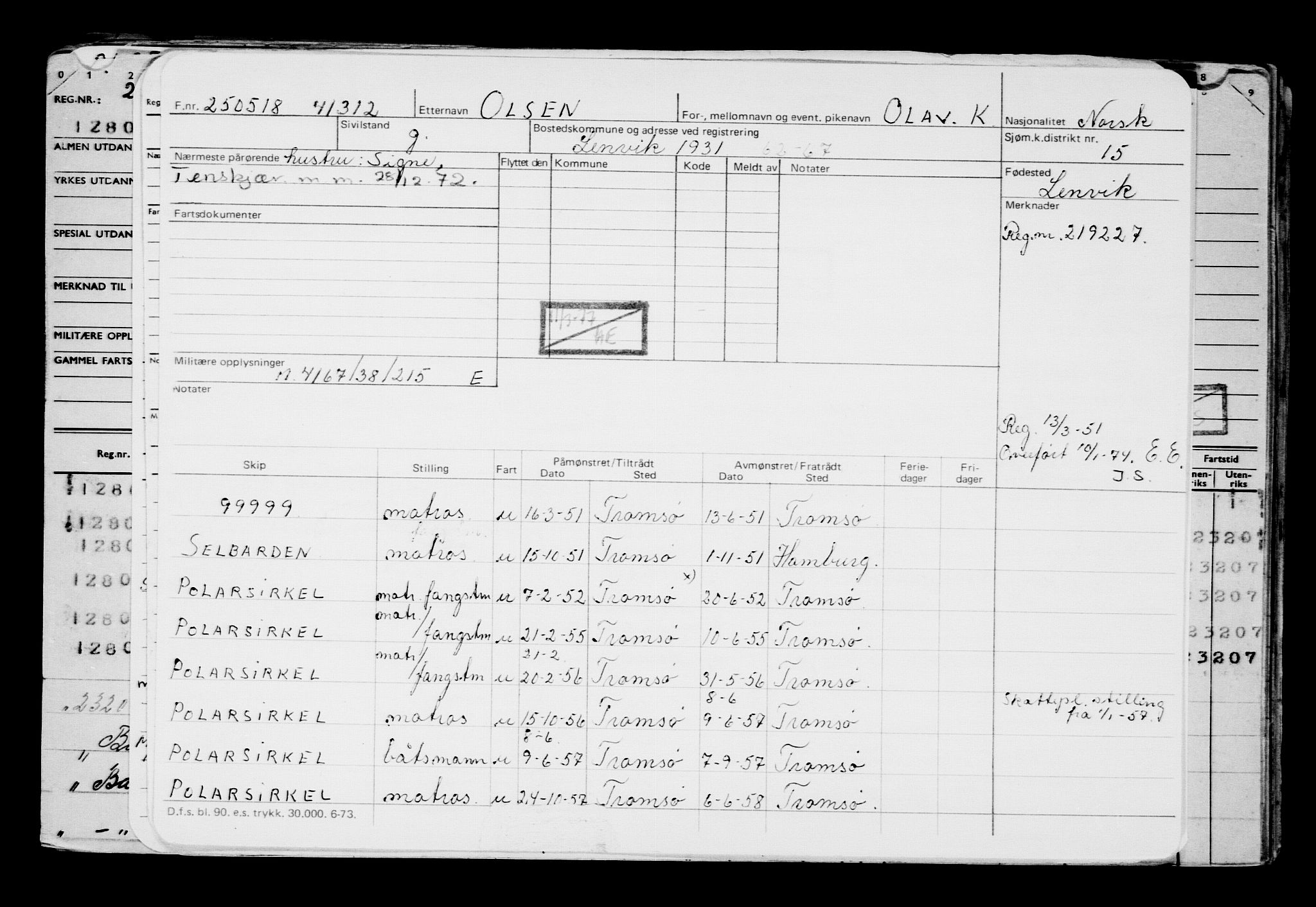 Direktoratet for sjømenn, AV/RA-S-3545/G/Gb/L0158: Hovedkort, 1918, s. 541