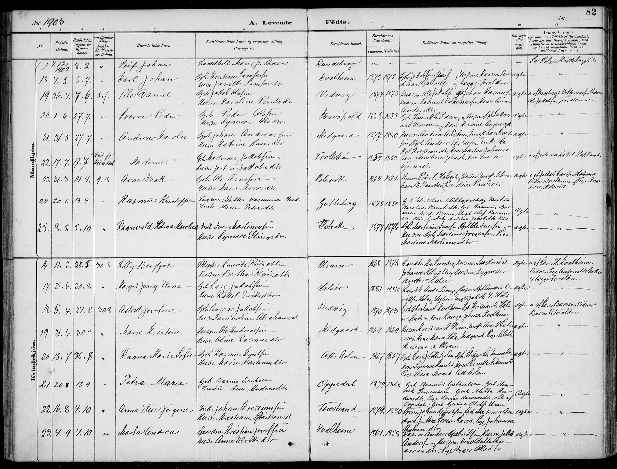 Selje sokneprestembete, AV/SAB-A-99938/H/Ha/Haa/Haac/L0002: Ministerialbok nr. C  2, 1889-1904, s. 82