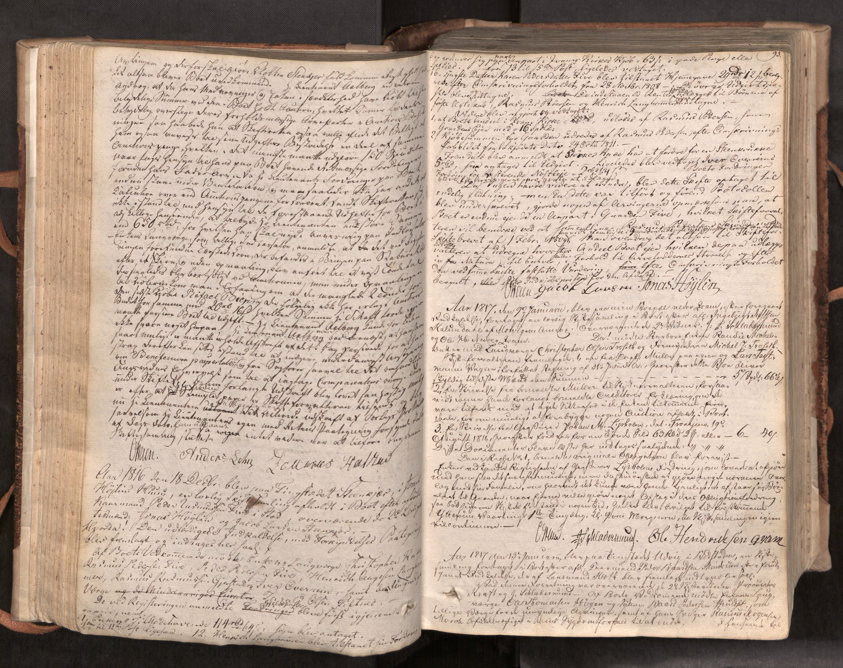 Inderøy sorenskriveri, AV/SAT-A-4147/1/3/3B/L0001: Skifteforhandlingsprotokoll, 1806-1843, s. 95