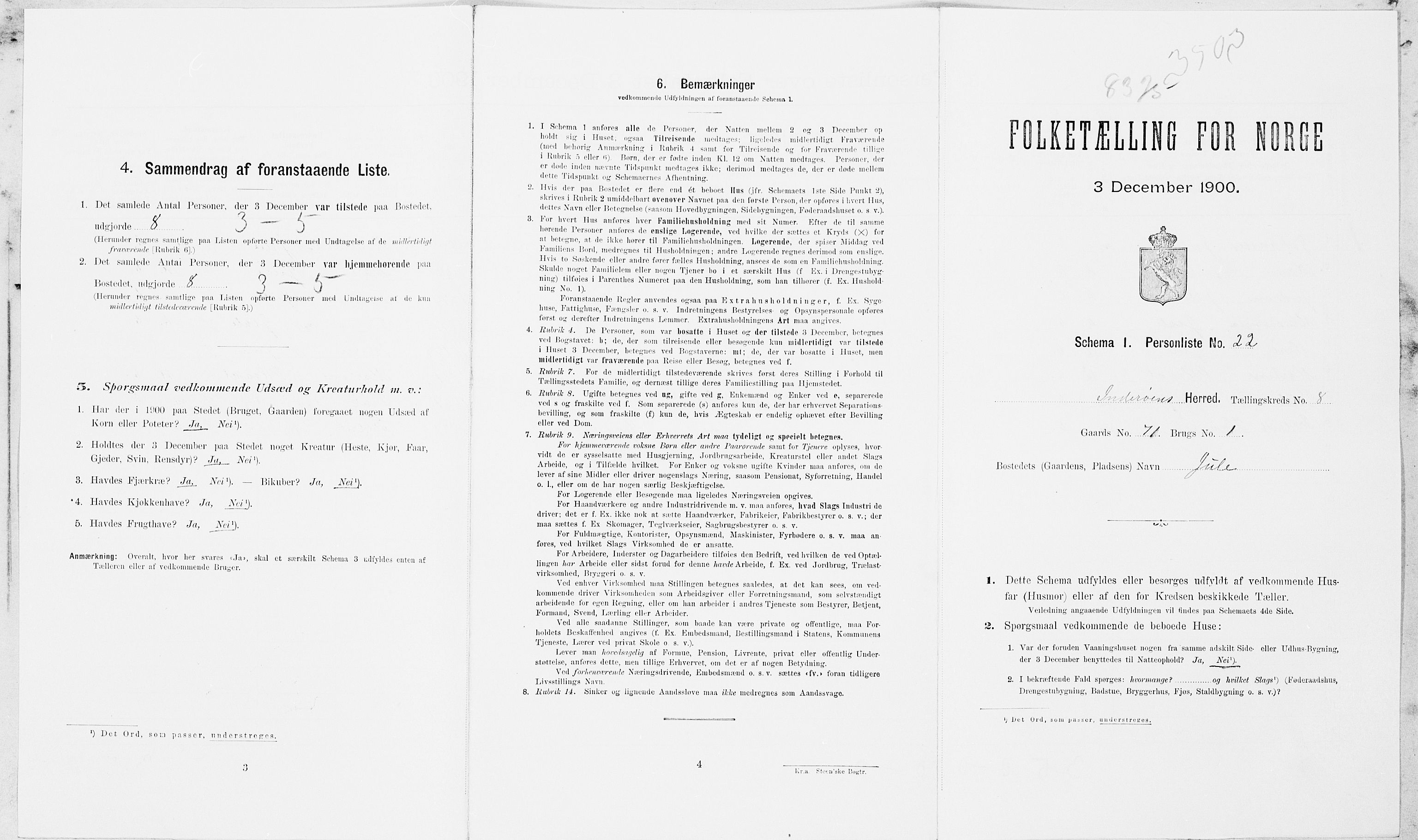 SAT, Folketelling 1900 for 1729 Inderøy herred, 1900, s. 84