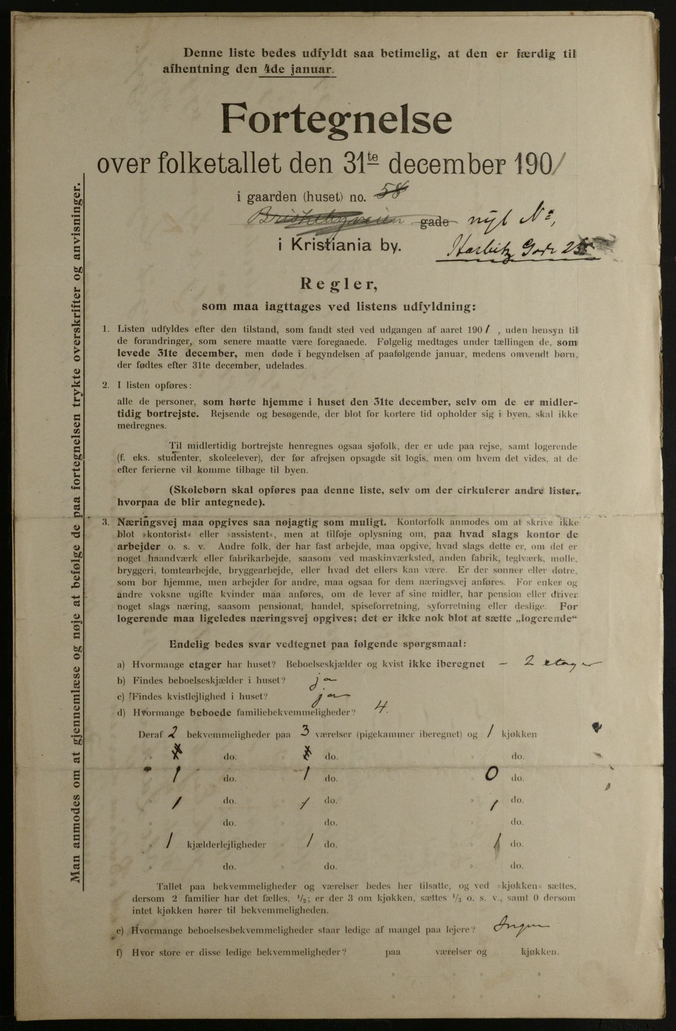 OBA, Kommunal folketelling 31.12.1901 for Kristiania kjøpstad, 1901, s. 12464