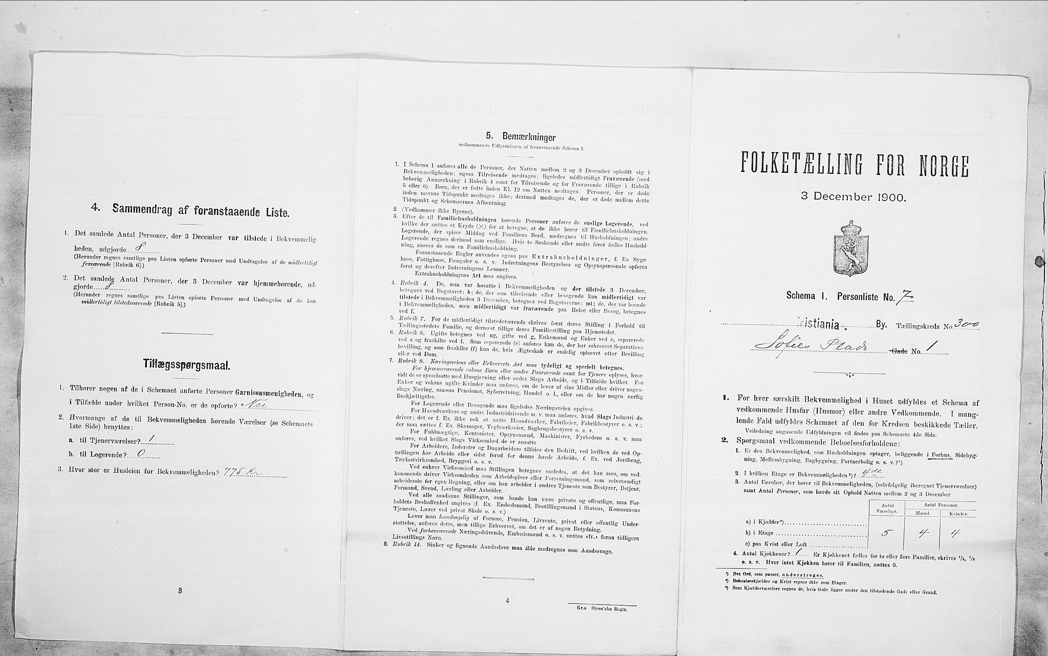 SAO, Folketelling 1900 for 0301 Kristiania kjøpstad, 1900, s. 88348