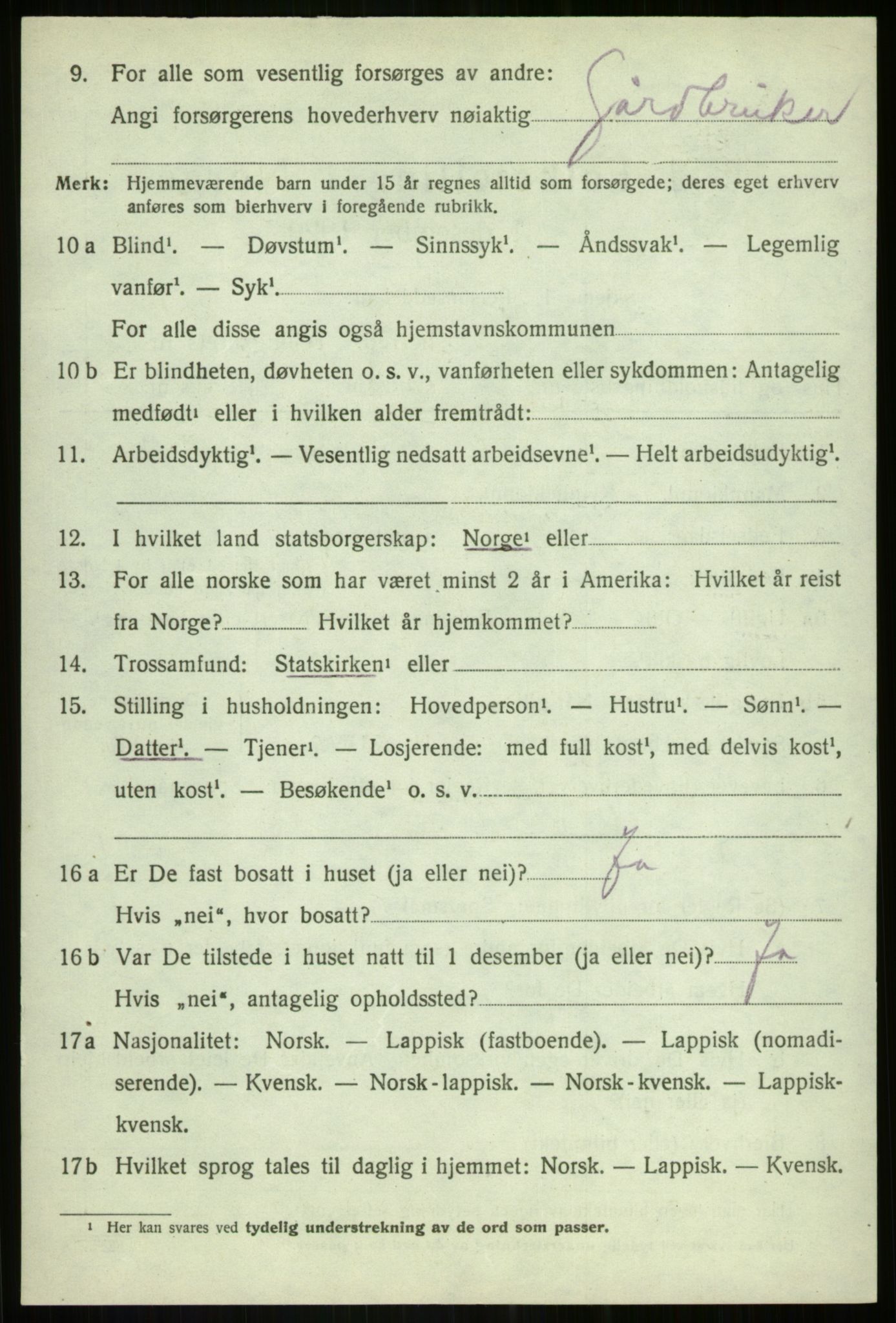 SATØ, Folketelling 1920 for 1924 Målselv herred, 1920, s. 2436