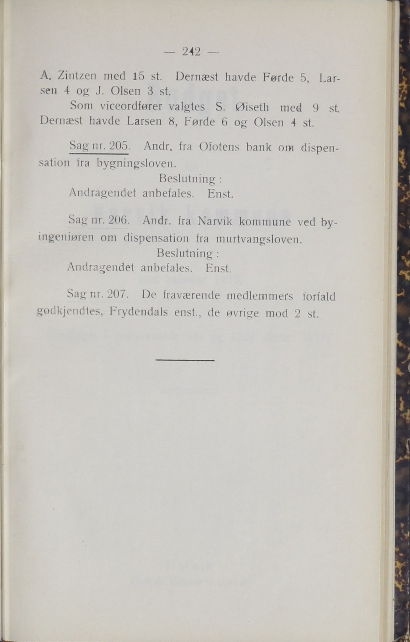 Narvik kommune. Formannskap , AIN/K-18050.150/A/Ab/L0002: Møtebok, 1912