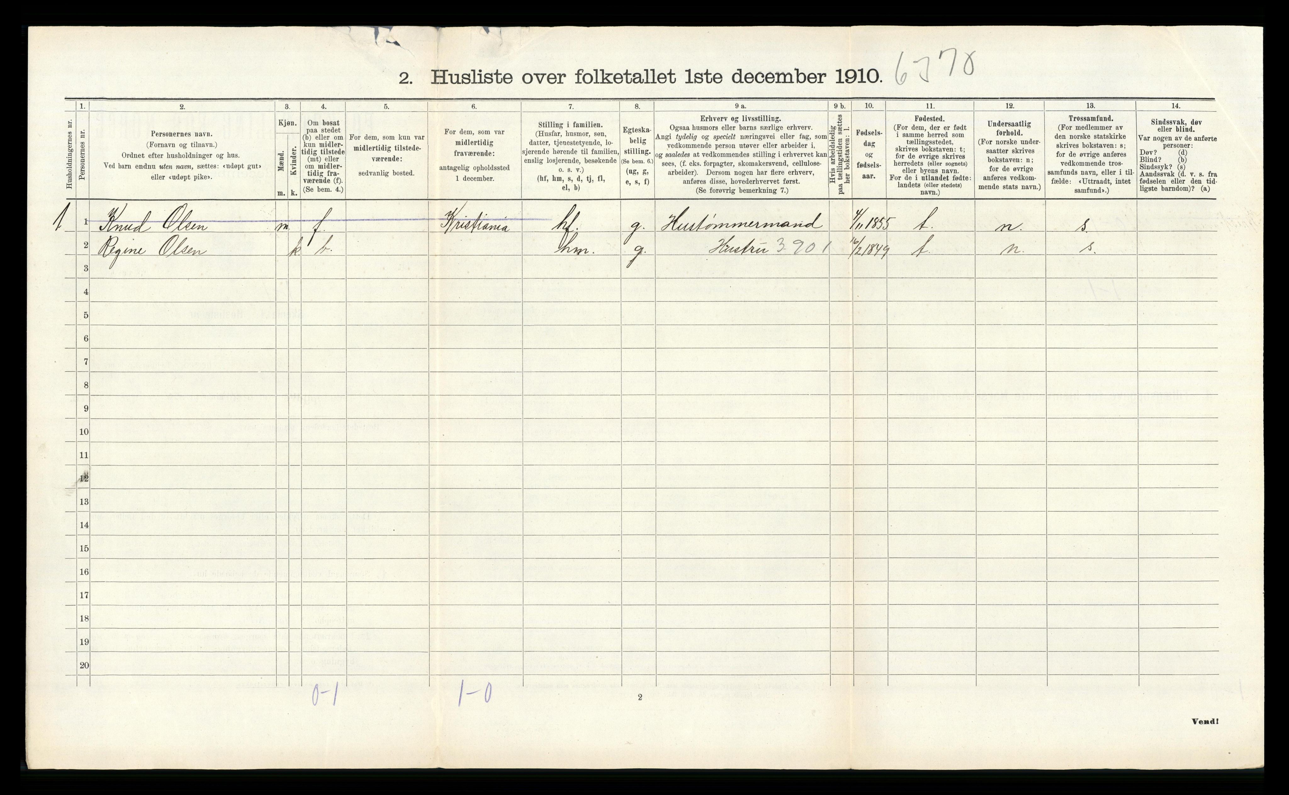 RA, Folketelling 1910 for 0923 Fjære herred, 1910, s. 1836