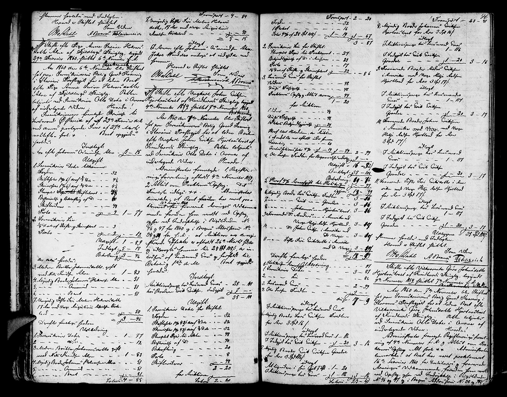 Sunnhordland sorenskrivar, AV/SAB-A-2401/1/H/Ha/Hae/L0005: Skifteprotokollar. Skånevik, Etne, Fjelberg og Kvinnherad. Register i protokoll, 1859-1872, s. 45b-46a