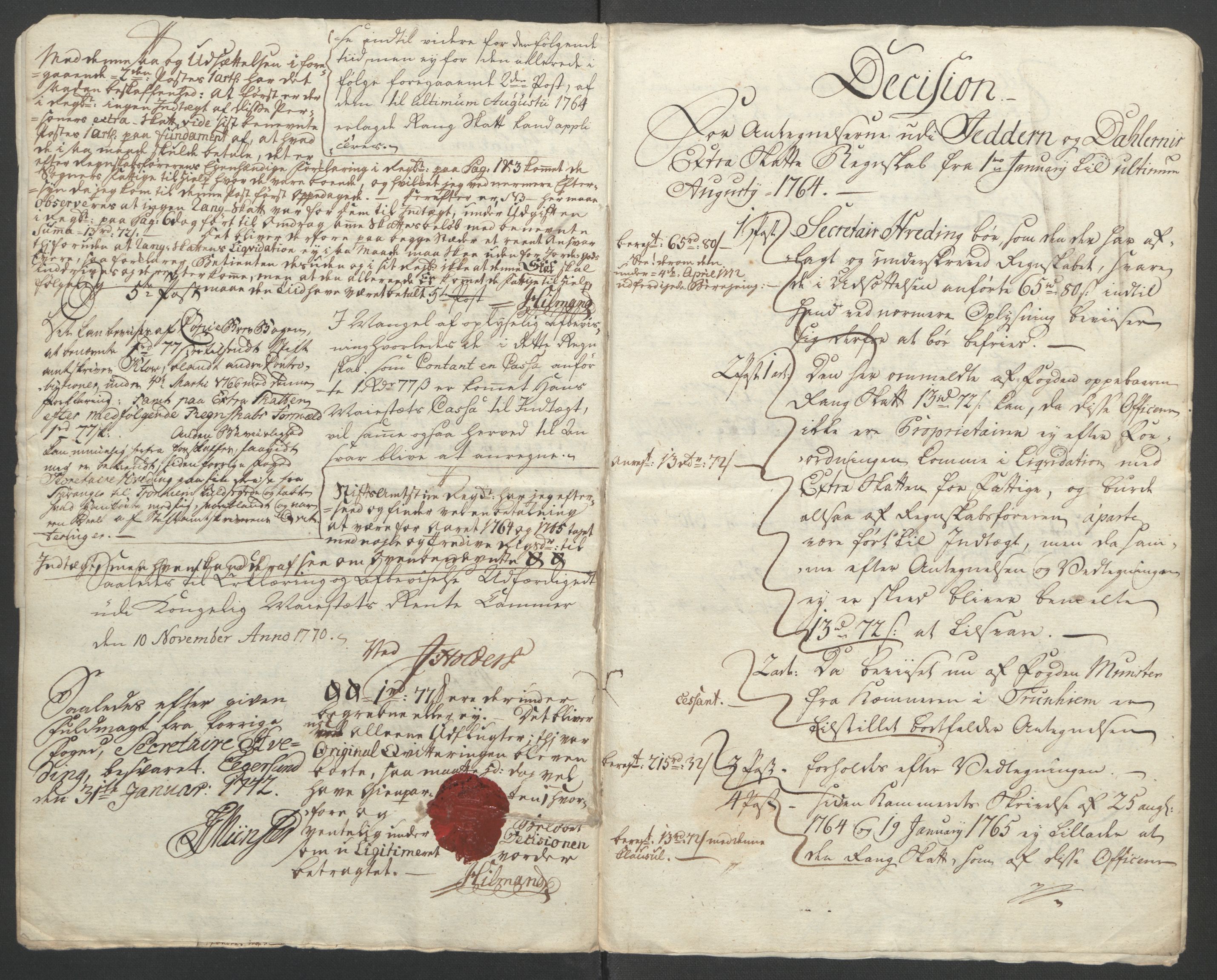 Rentekammeret inntil 1814, Reviderte regnskaper, Fogderegnskap, AV/RA-EA-4092/R46/L2835: Ekstraskatten Jæren og Dalane, 1762-1764, s. 444