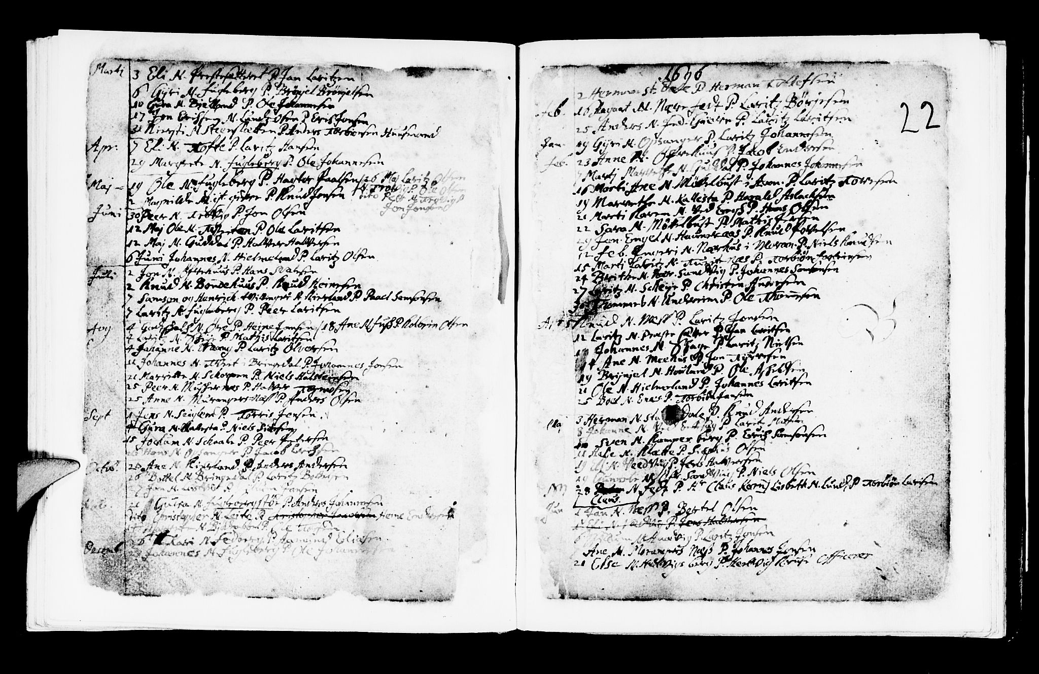 Kvinnherad sokneprestembete, AV/SAB-A-76401/H/Haa: Ministerialbok nr. A 1, 1669-1709, s. 22