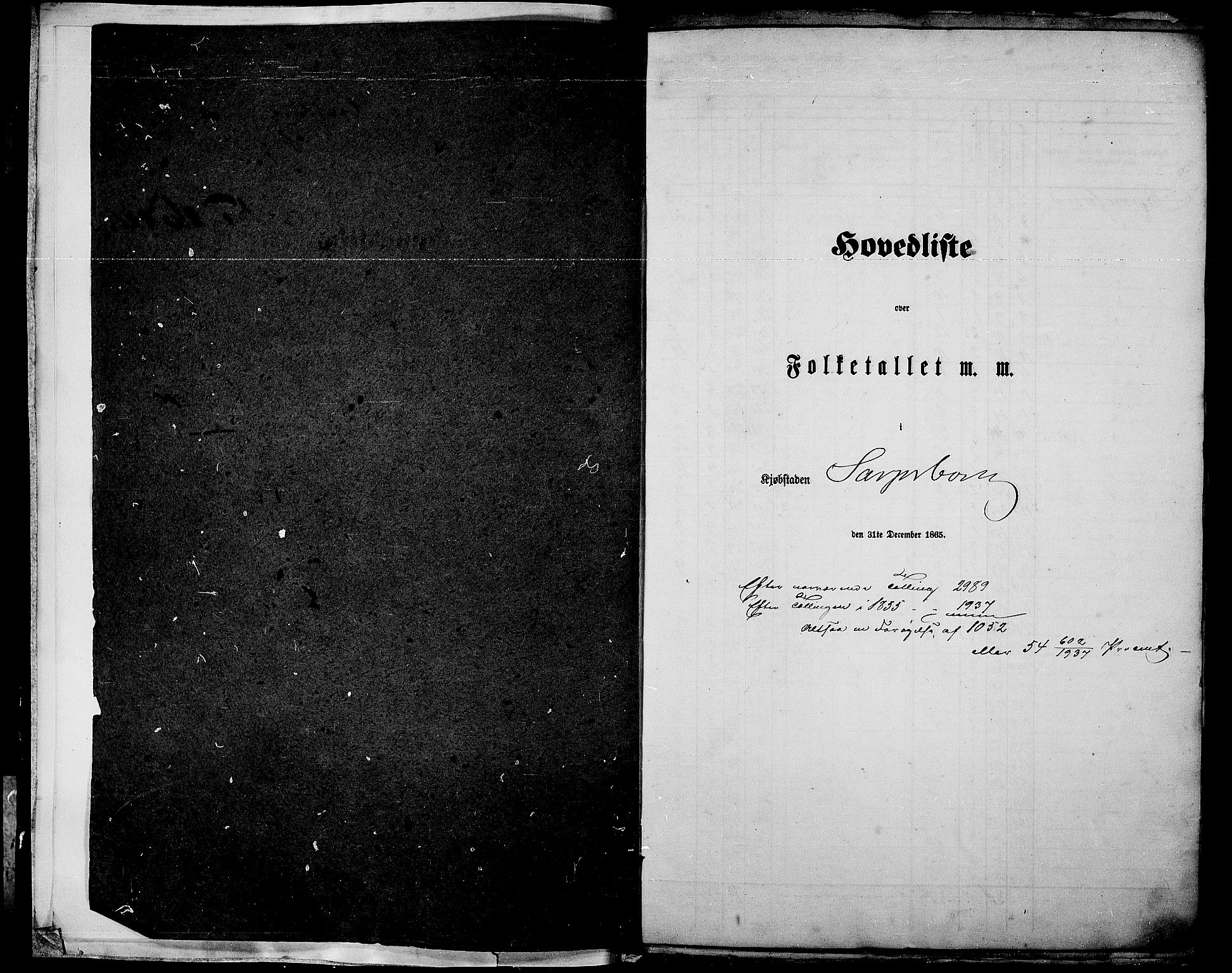 RA, Folketelling 1865 for 0102P Sarpsborg prestegjeld, 1865, s. 5