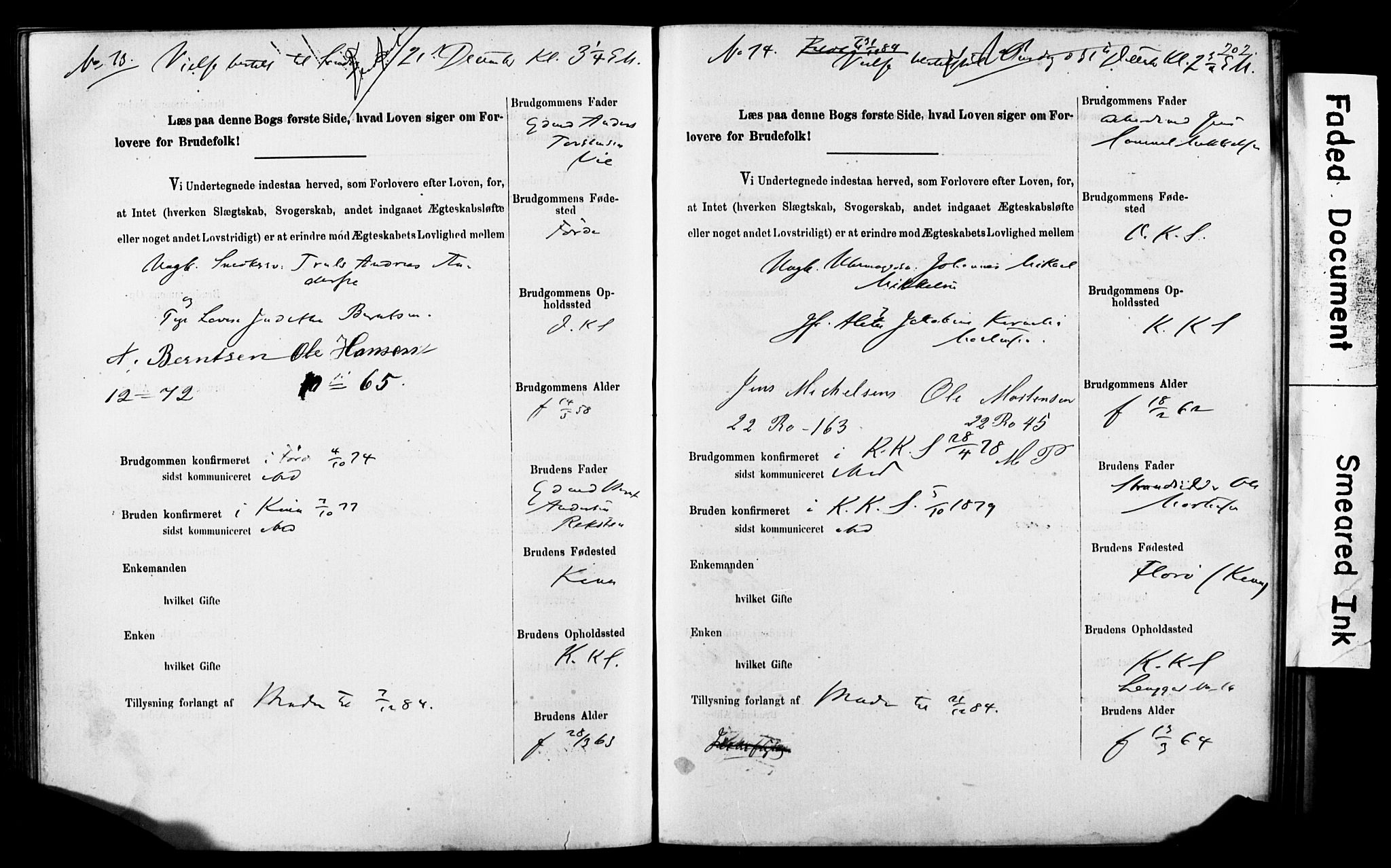 Korskirken sokneprestembete, SAB/A-76101: Forlovererklæringer nr. II.5.5, 1878-1889, s. 202