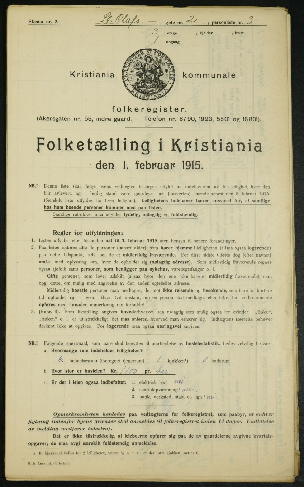 OBA, Kommunal folketelling 1.2.1915 for Kristiania, 1915, s. 87606