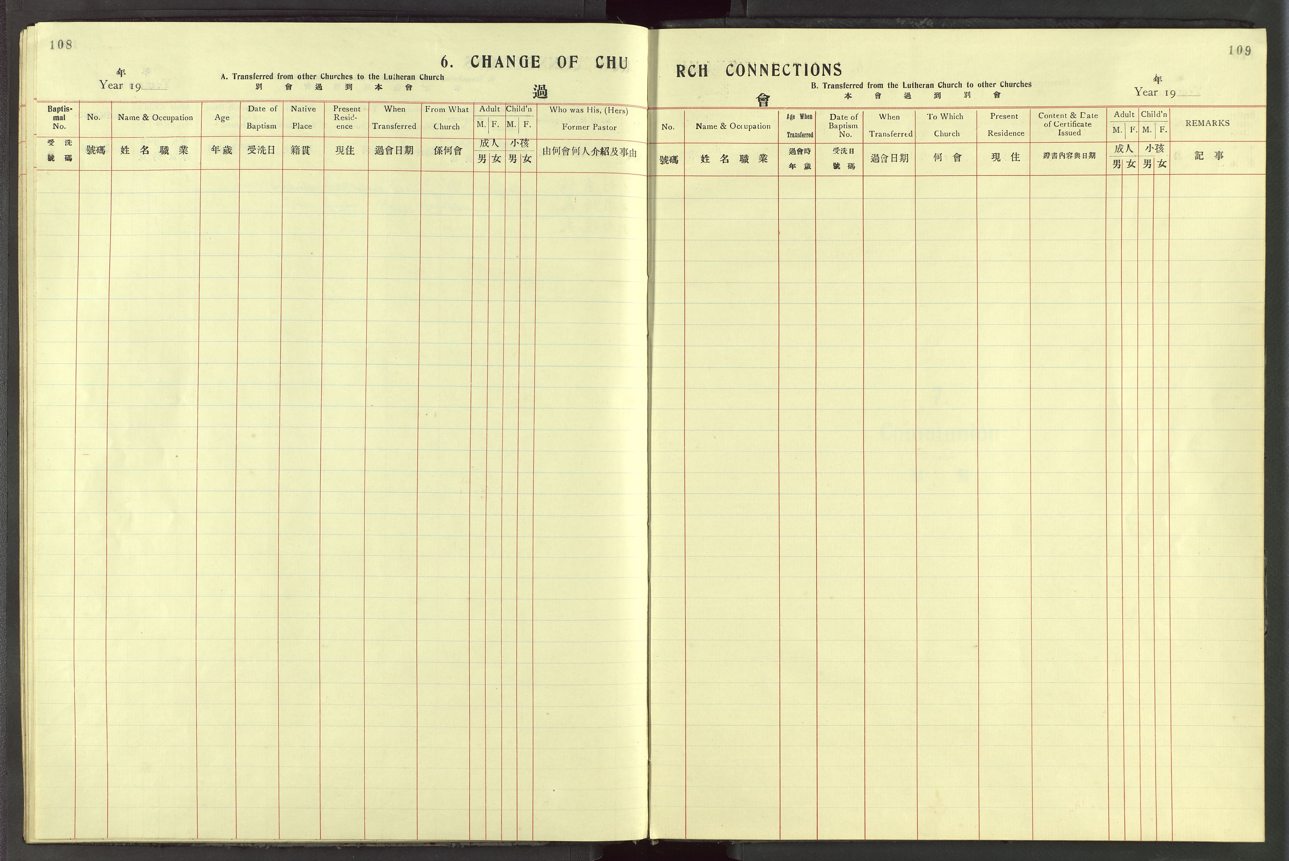 Det Norske Misjonsselskap - utland - Kina (Hunan), VID/MA-A-1065/Dm/L0087: Ministerialbok nr. 125, 1906-1948, s. 108-109