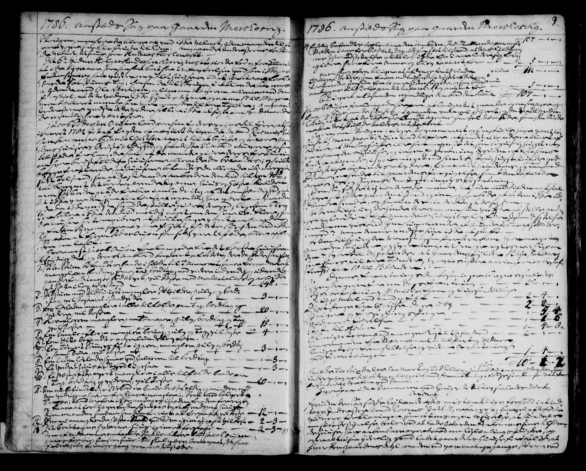 Sunnfjord tingrett, AV/SAB-A-3201/1/F/Fa/Faa/L0020: Tingbok, 1785-1795, s. 8b-9a
