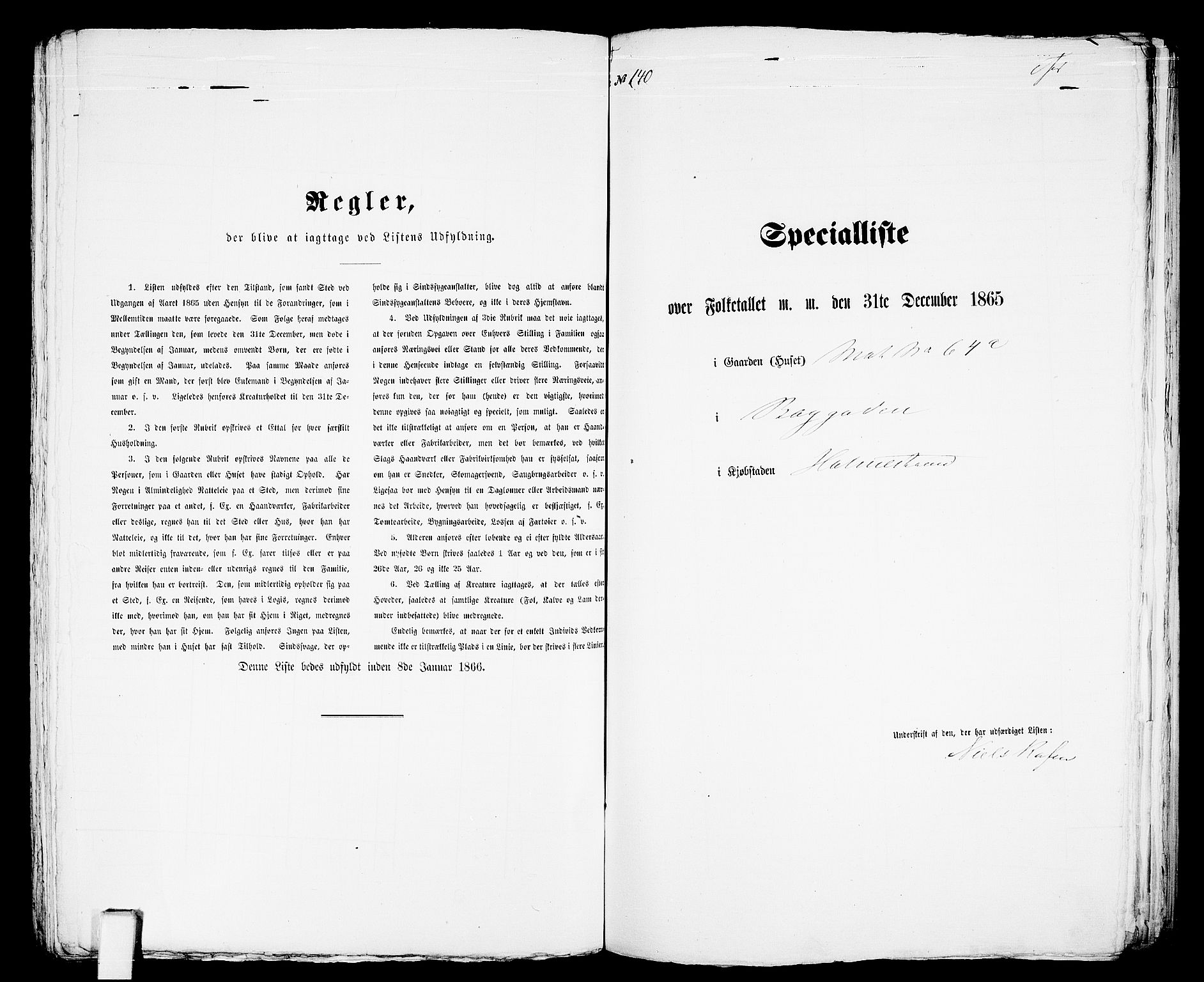 RA, Folketelling 1865 for 0702B Botne prestegjeld, Holmestrand kjøpstad, 1865, s. 288