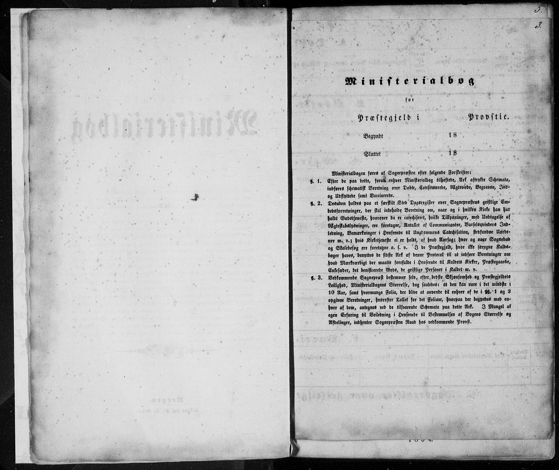 Korskirken sokneprestembete, SAB/A-76101/H/Haa/L0027: Ministerialbok nr. C 3, 1854-1868, s. 3