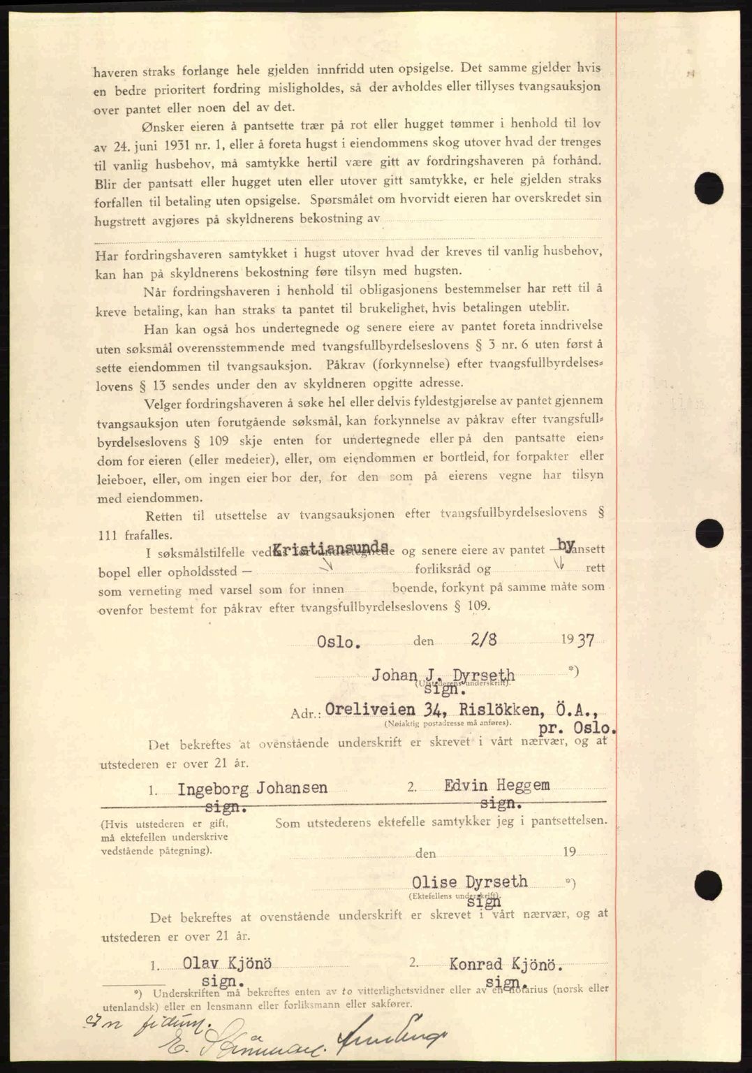 Kristiansund byfogd, AV/SAT-A-4587/A/27: Pantebok nr. 29, 1936-1937, Dagboknr: 470/1937