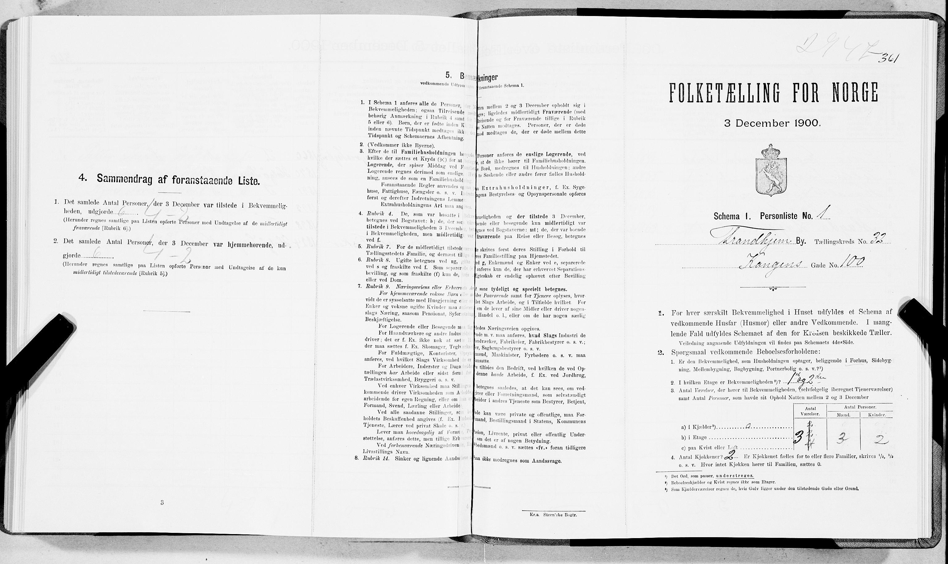 SAT, Folketelling 1900 for 1601 Trondheim kjøpstad, 1900, s. 5260