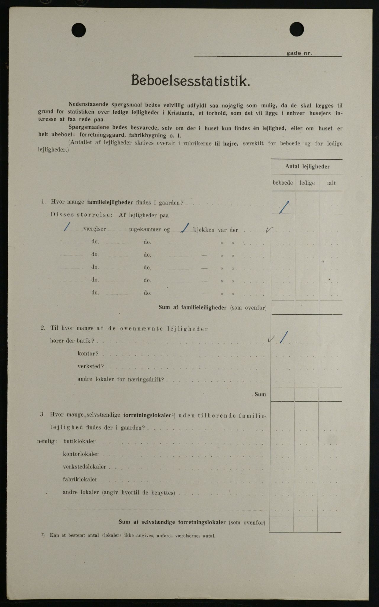 OBA, Kommunal folketelling 1.2.1908 for Kristiania kjøpstad, 1908, s. 47521