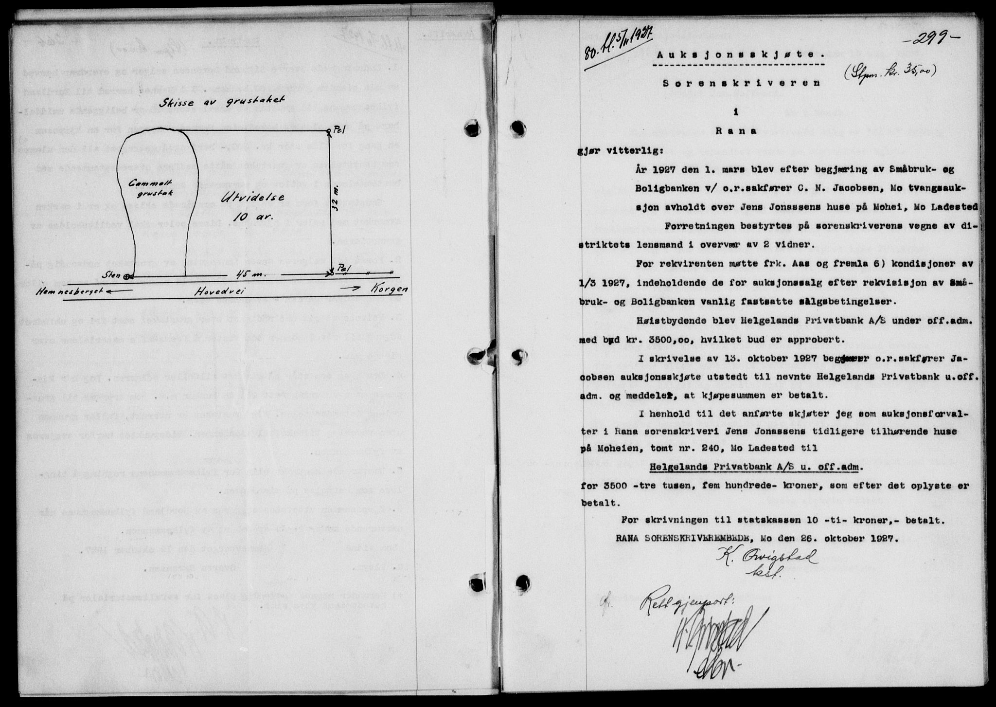 Rana sorenskriveri , SAT/A-1108/1/2/2C/L0020: Pantebok nr. 20-21, 1927-1928, Tingl.dato: 05.11.1927