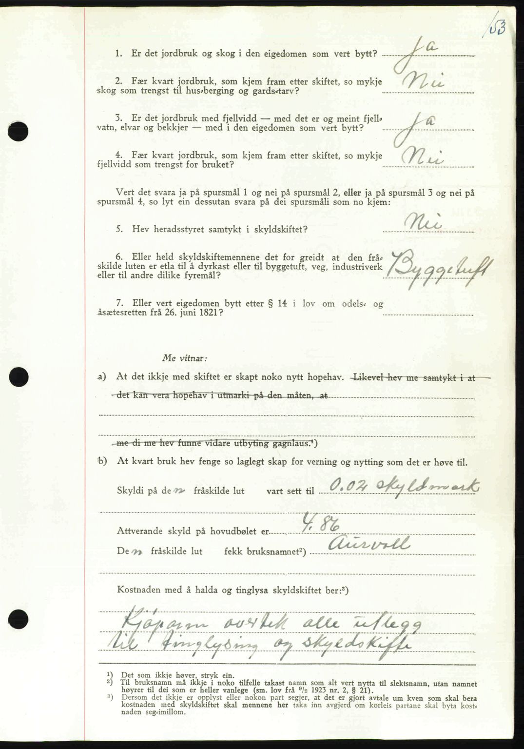 Orkdal sorenskriveri, SAT/A-4169/1/2/2C: Pantebok nr. A, 1947-1947, Dagboknr: 915/1947