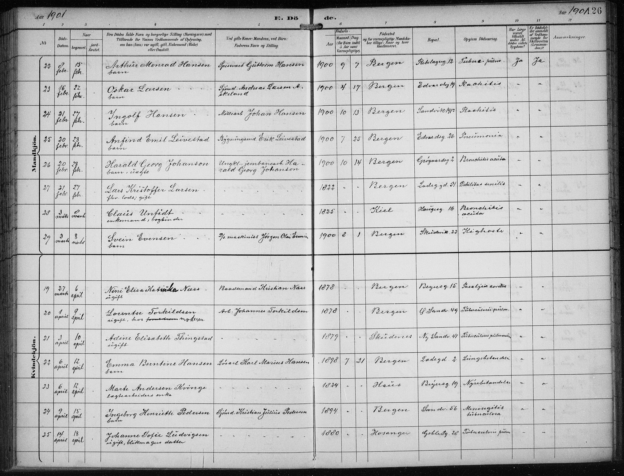 Sandviken Sokneprestembete, SAB/A-77601/H/Ha/L0018: Ministerialbok nr. E 1, 1893-1905, s. 126