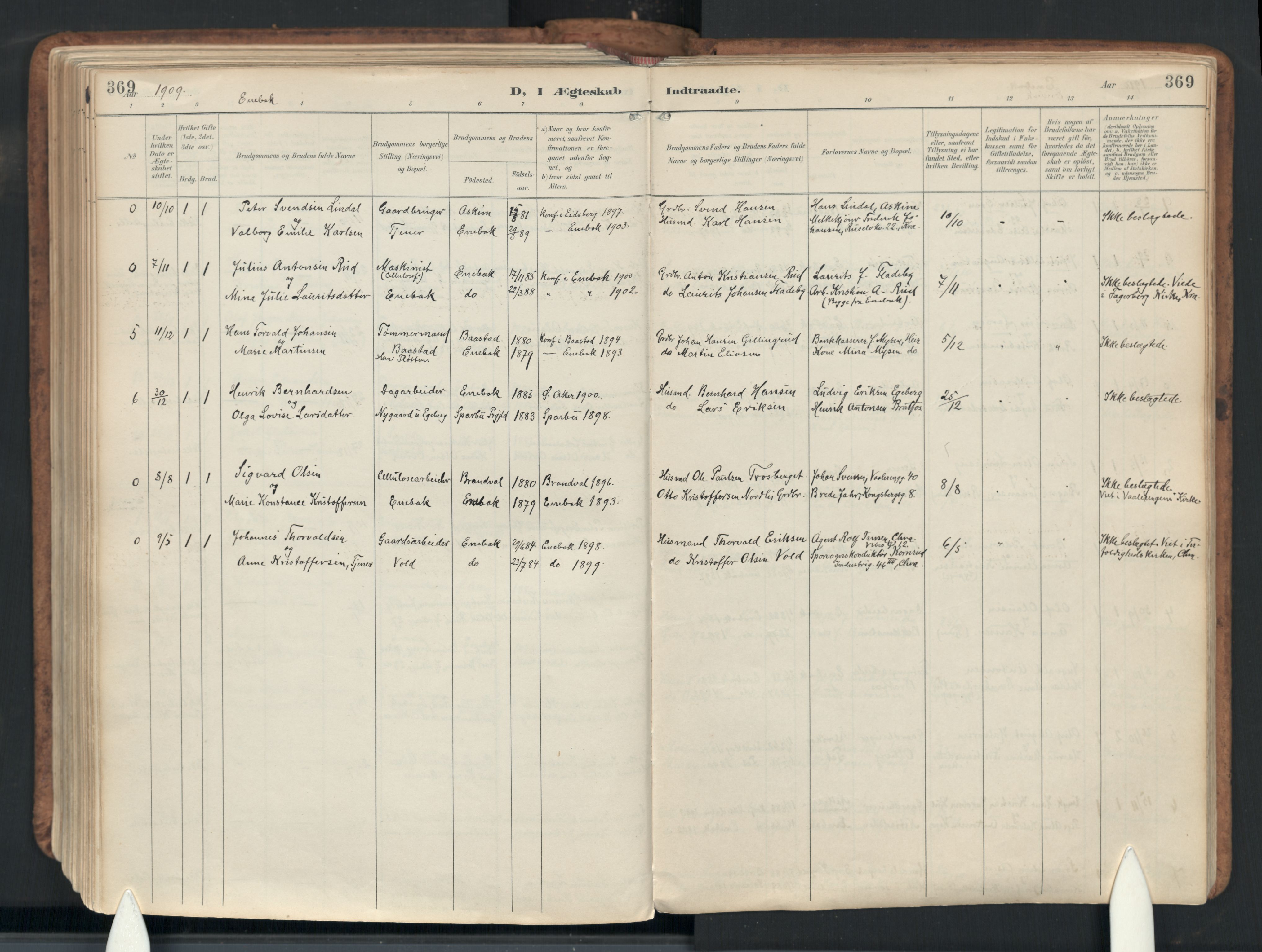 Enebakk prestekontor Kirkebøker, AV/SAO-A-10171c/F/Fb/L0002: Ministerialbok nr. II 2, 1891-1959, s. 369