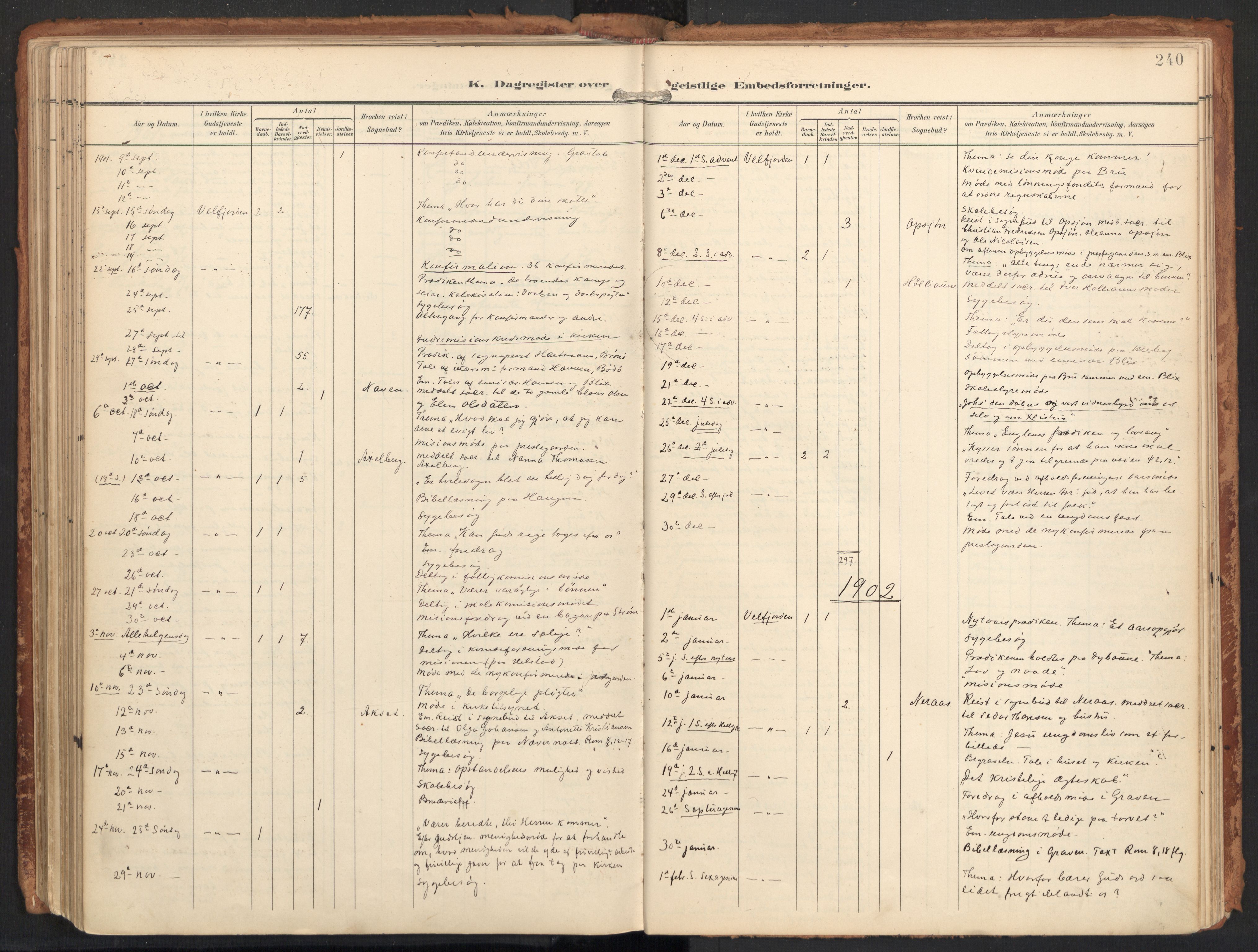 Ministerialprotokoller, klokkerbøker og fødselsregistre - Nordland, SAT/A-1459/814/L0227: Ministerialbok nr. 814A08, 1899-1920, s. 240
