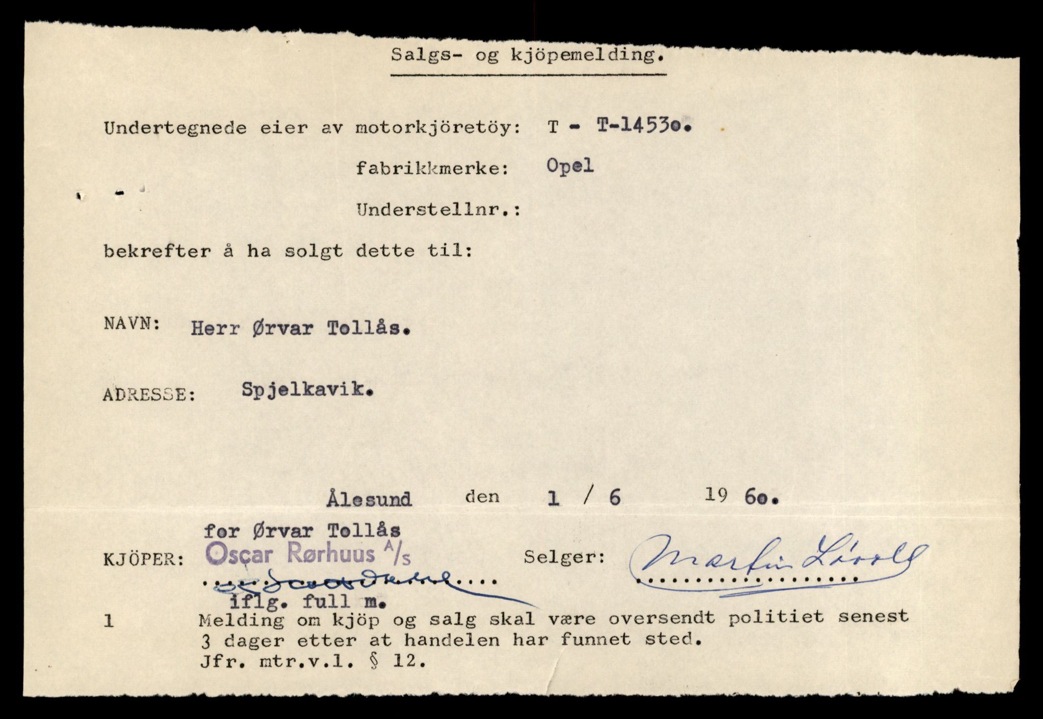 Møre og Romsdal vegkontor - Ålesund trafikkstasjon, AV/SAT-A-4099/F/Fe/L0046: Registreringskort for kjøretøy T 14445 - T 14579, 1927-1998