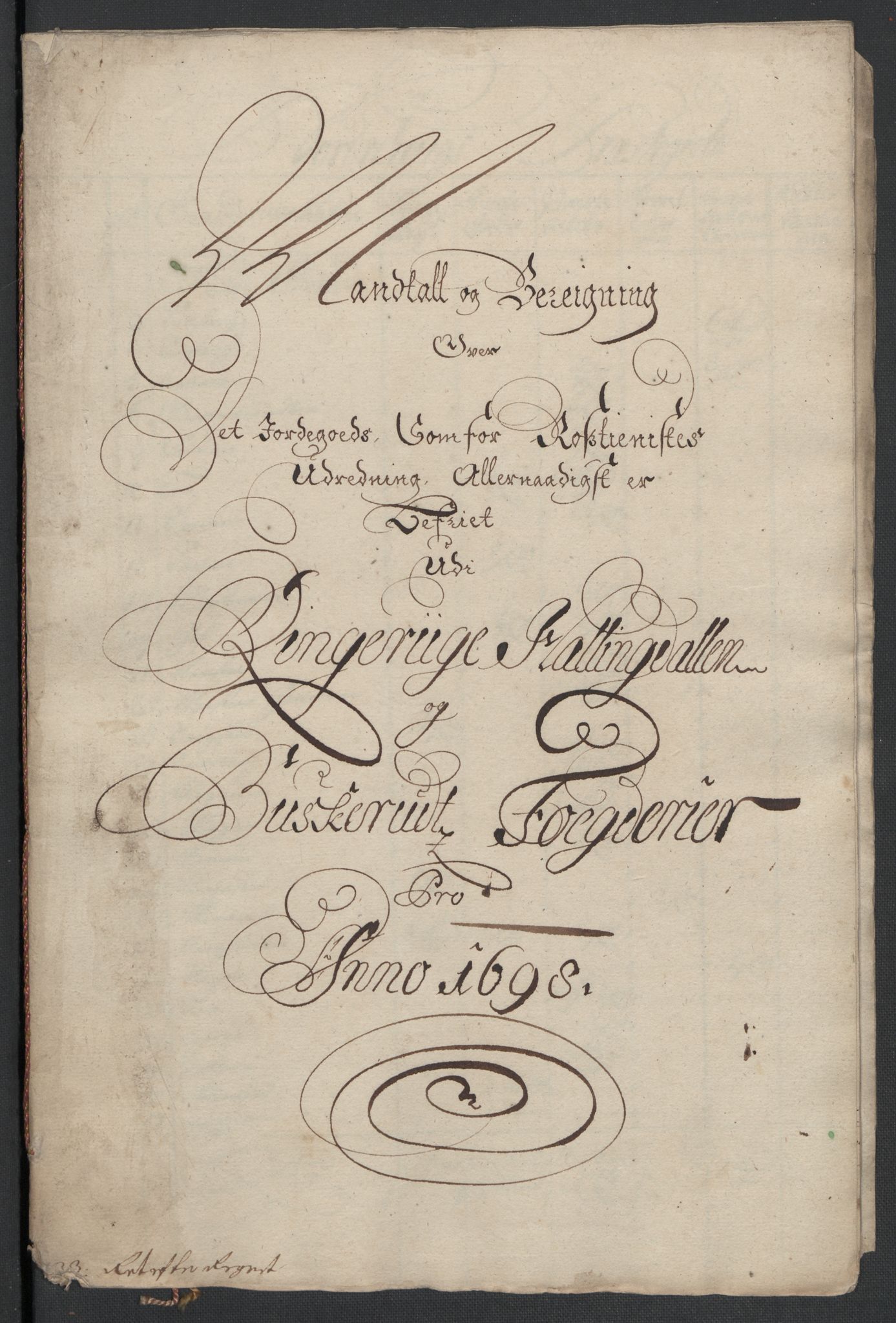 Rentekammeret inntil 1814, Reviderte regnskaper, Fogderegnskap, RA/EA-4092/R22/L1455: Fogderegnskap Ringerike, Hallingdal og Buskerud, 1698, s. 297