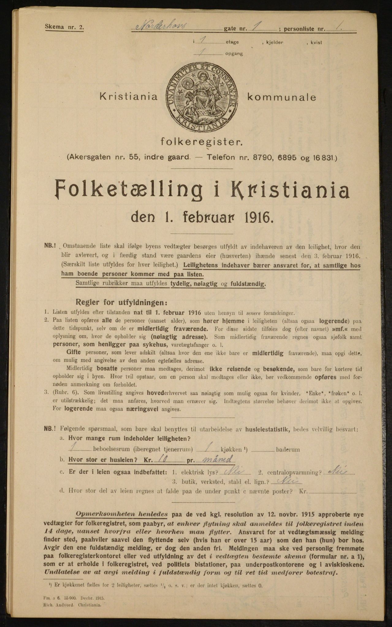 OBA, Kommunal folketelling 1.2.1916 for Kristiania, 1916, s. 74184