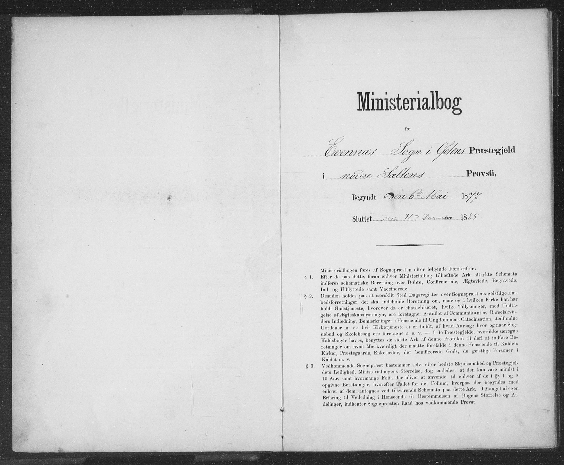 Ministerialprotokoller, klokkerbøker og fødselsregistre - Nordland, AV/SAT-A-1459/863/L0913: Klokkerbok nr. 863C03, 1877-1885