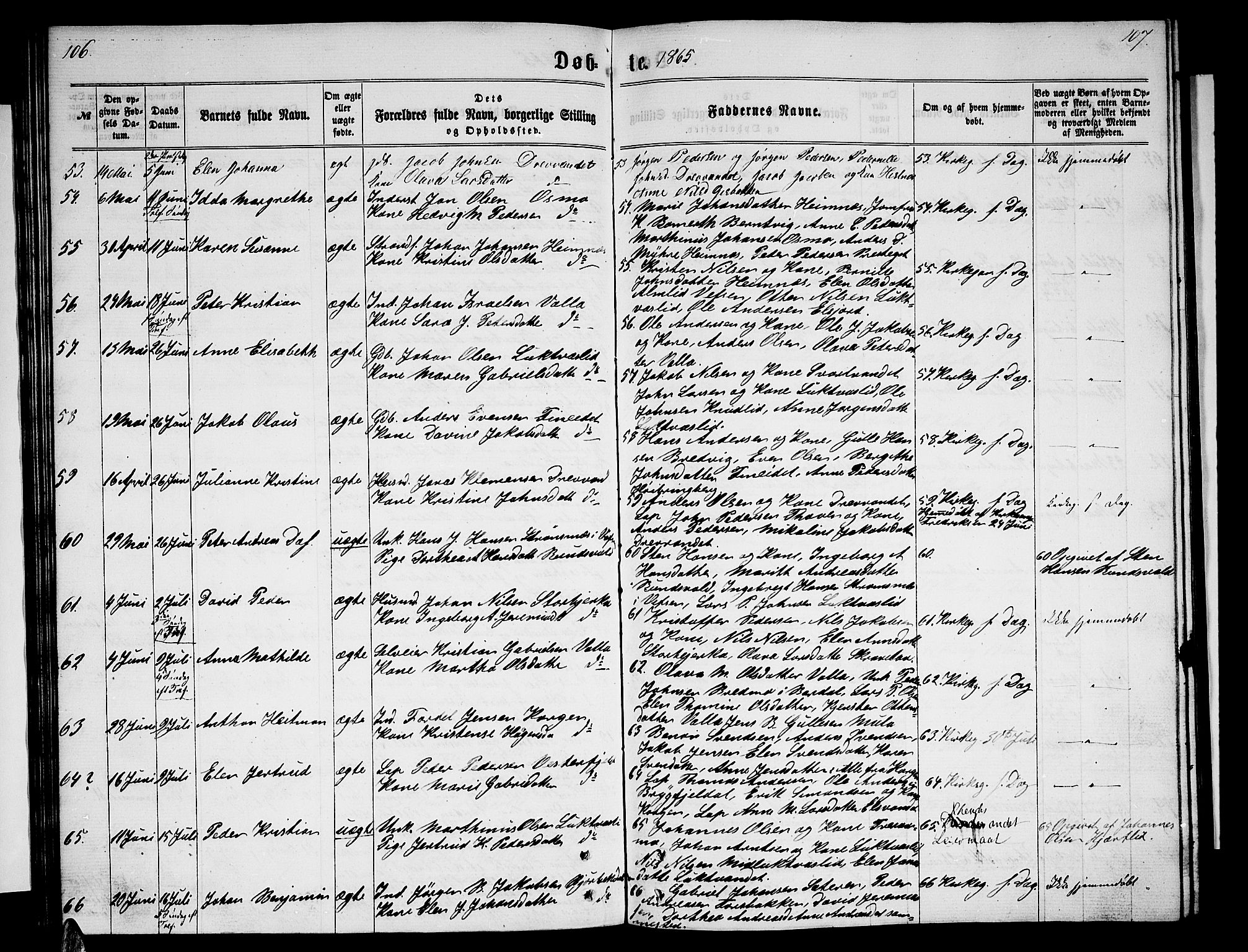 Ministerialprotokoller, klokkerbøker og fødselsregistre - Nordland, AV/SAT-A-1459/825/L0365: Klokkerbok nr. 825C02, 1858-1873, s. 106-107