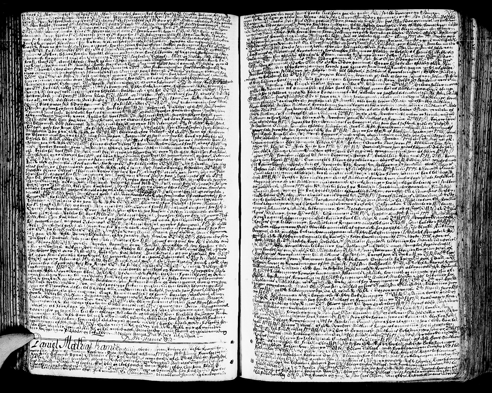 Lier, Røyken og Hurum sorenskriveri, AV/SAKO-A-89/H/Hc/L0006: Skifteprotokoll, 1773-1789, s. 285b-286a