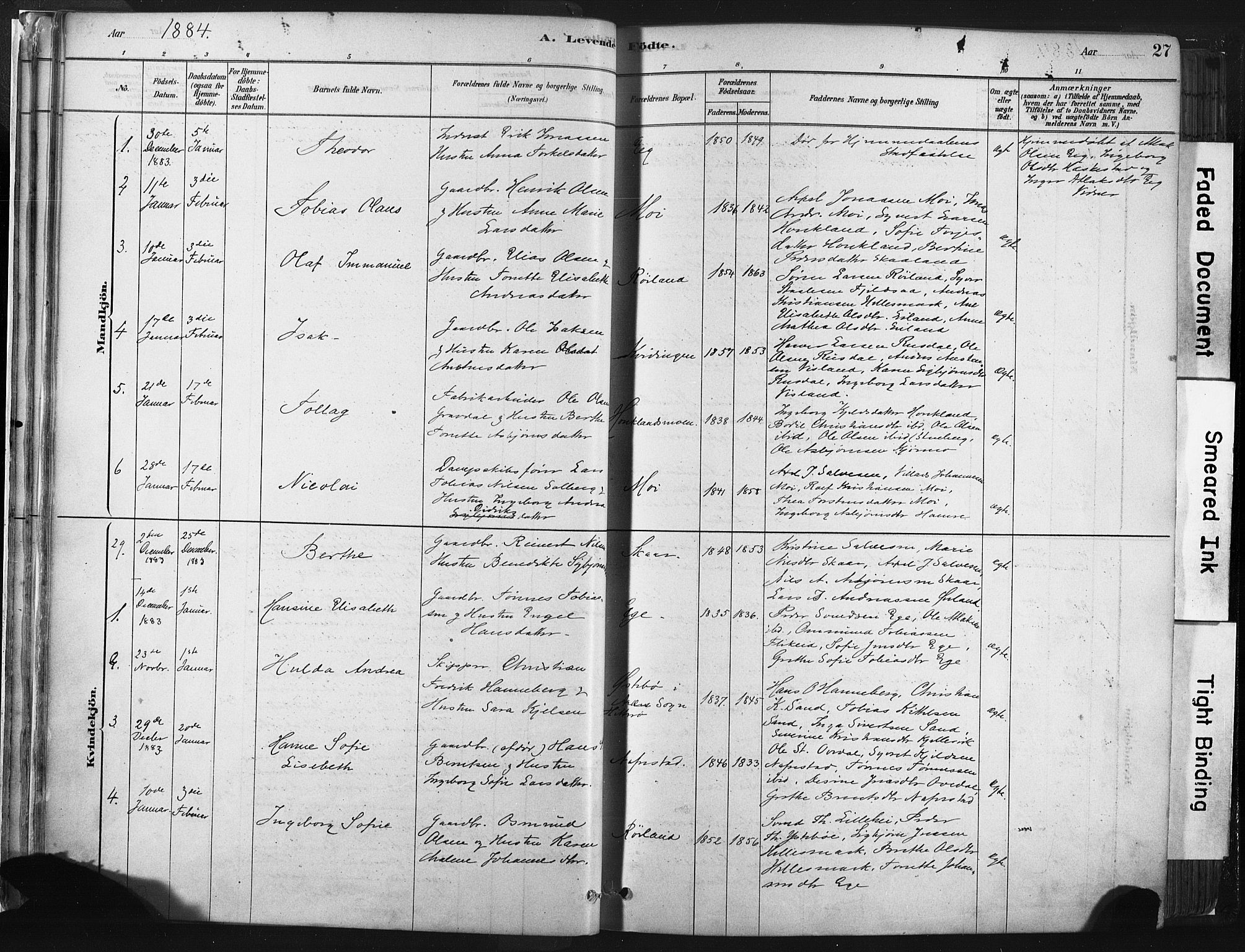 Lund sokneprestkontor, AV/SAST-A-101809/S06/L0011: Ministerialbok nr. A 10, 1877-1904, s. 27