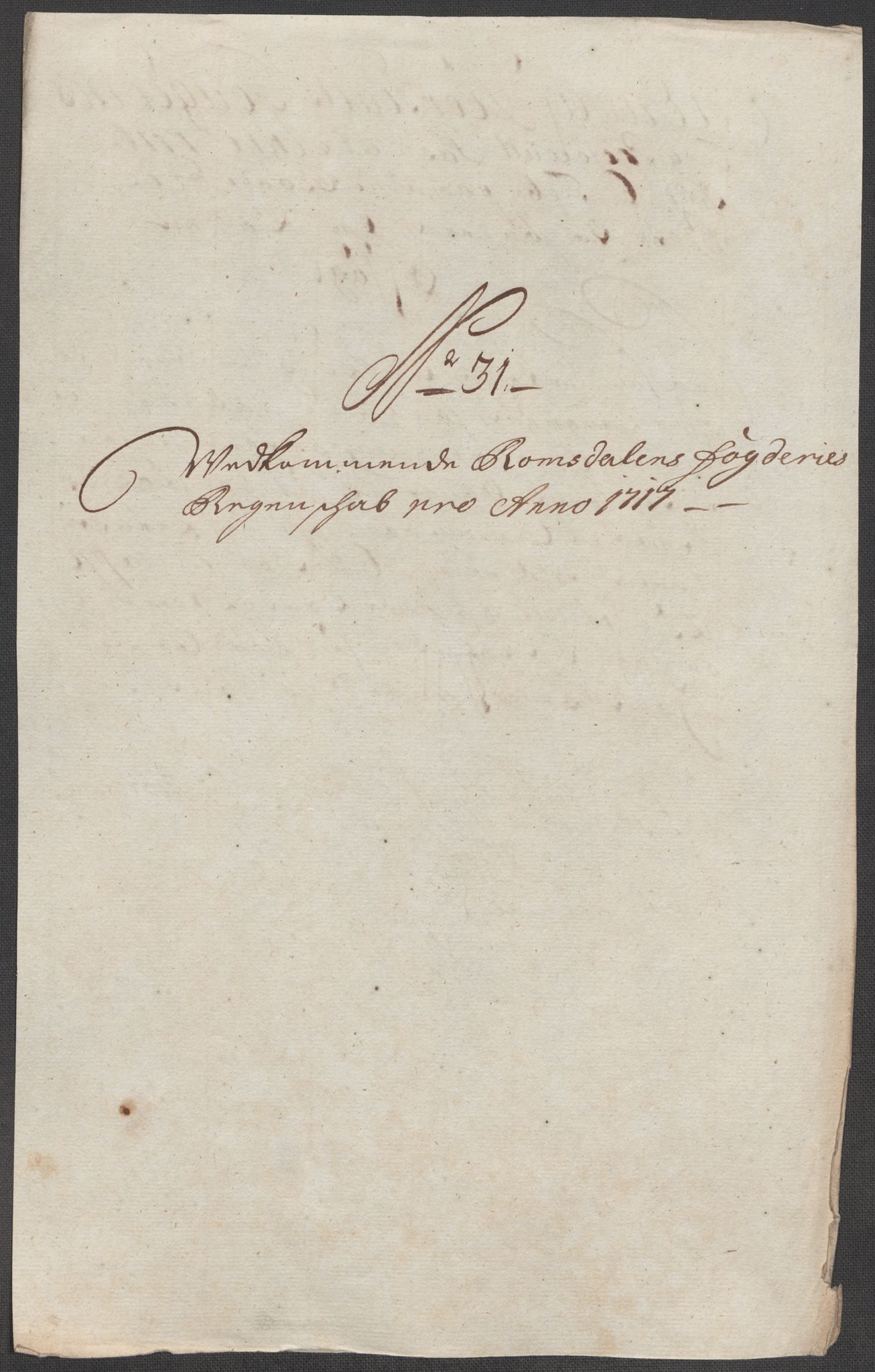 Rentekammeret inntil 1814, Reviderte regnskaper, Fogderegnskap, RA/EA-4092/R55/L3664: Fogderegnskap Romsdal, 1717, s. 186