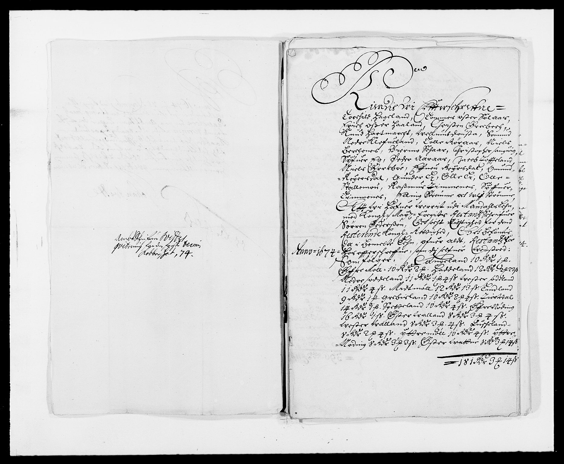 Rentekammeret inntil 1814, Reviderte regnskaper, Fogderegnskap, RA/EA-4092/R42/L2539: Mandal fogderi, 1671-1675, s. 239