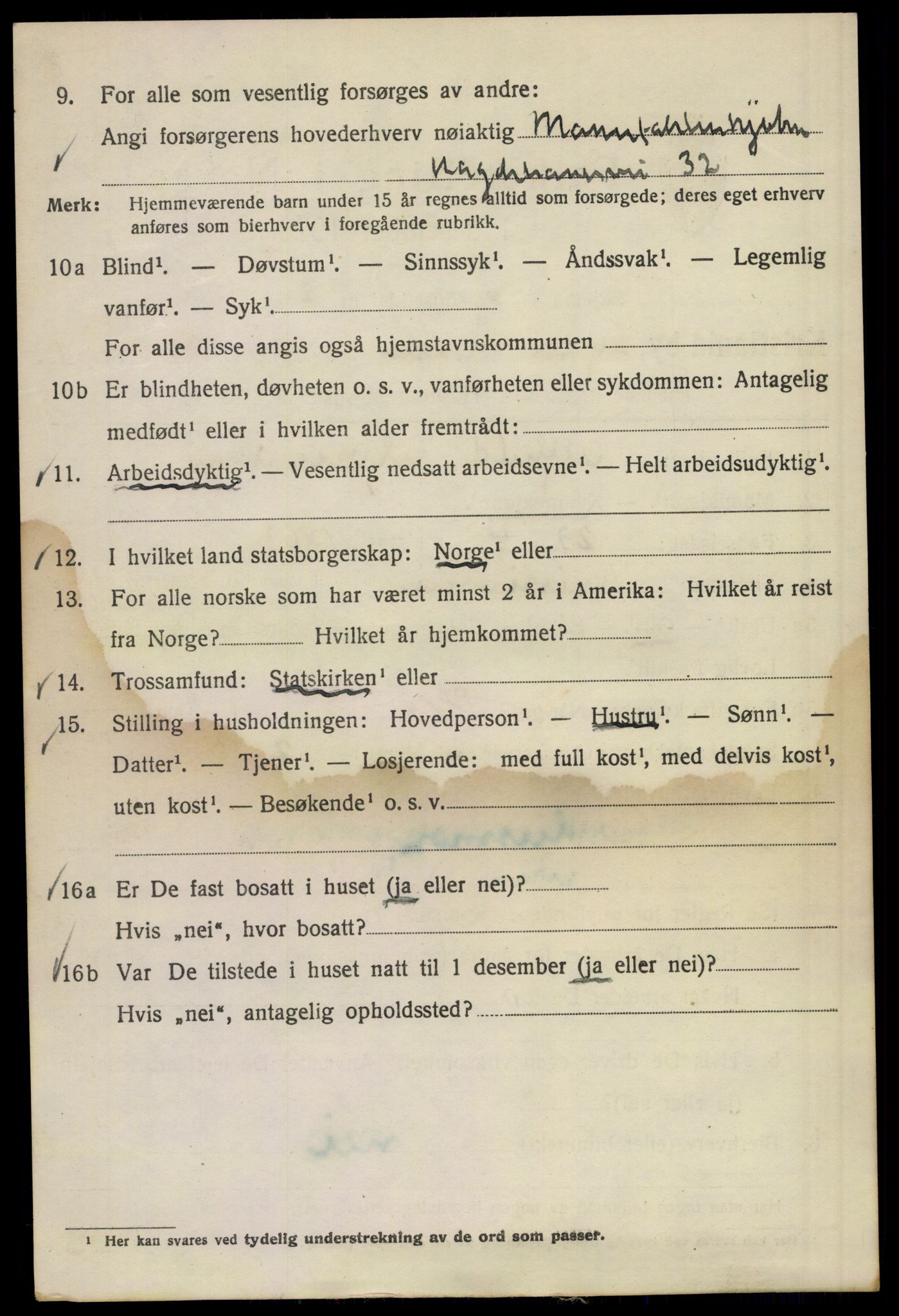 SAO, Folketelling 1920 for 0301 Kristiania kjøpstad, 1920, s. 366912