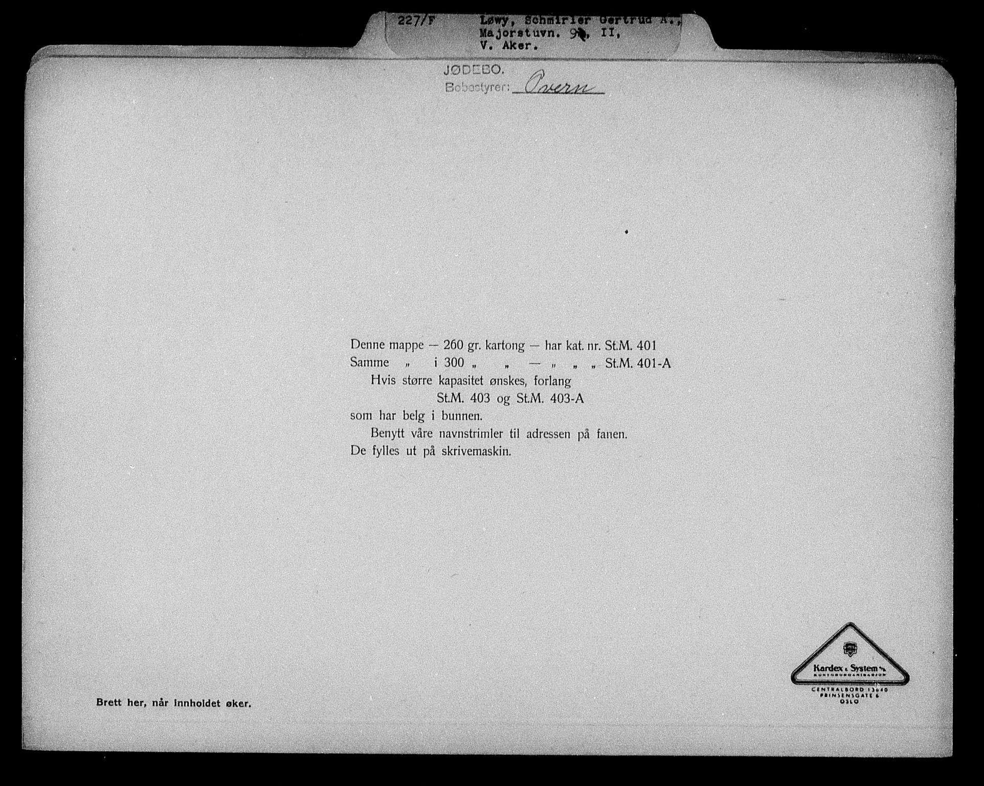 Justisdepartementet, Tilbakeføringskontoret for inndratte formuer, RA/S-1564/H/Hc/Hcc/L0961: --, 1945-1947, s. 398