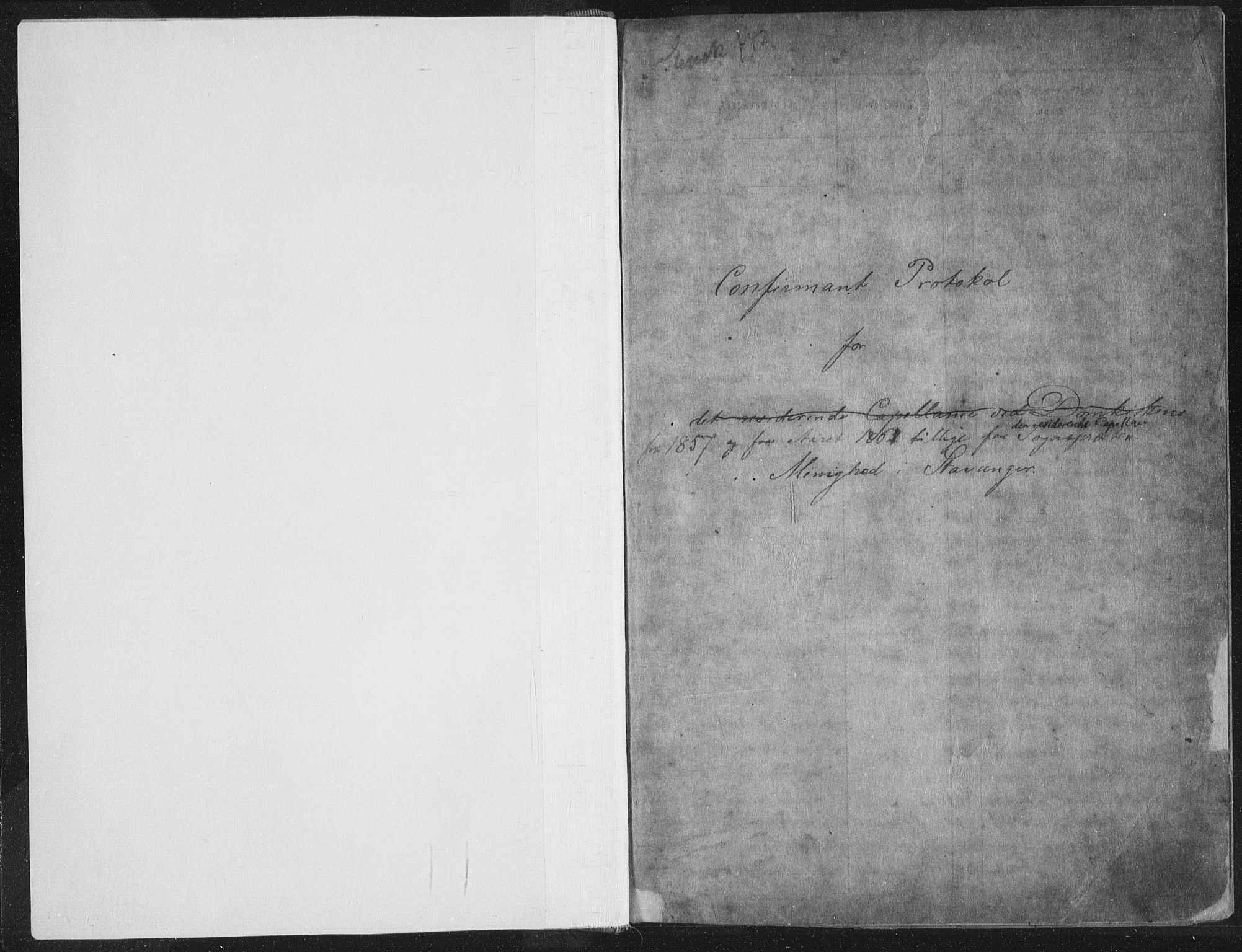 Domkirken sokneprestkontor, SAST/A-101812/001/30/30BA/L0018: Ministerialbok nr. A 17, 1857-1877