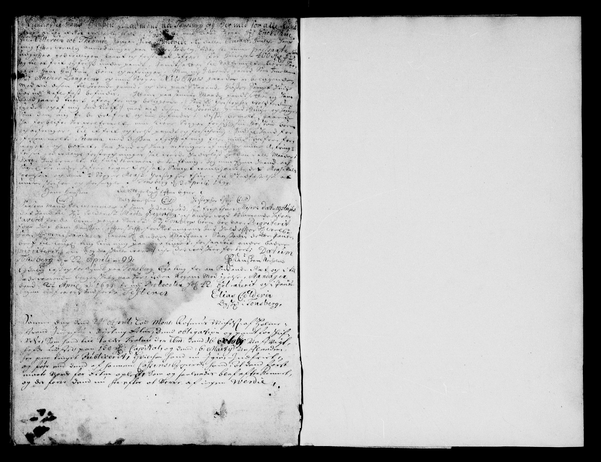 Tønsberg byfogd, SAKO/A-224/G/Ga/Gaa/L0001: Pantebok nr. I 1, 1690-1699, s. 90