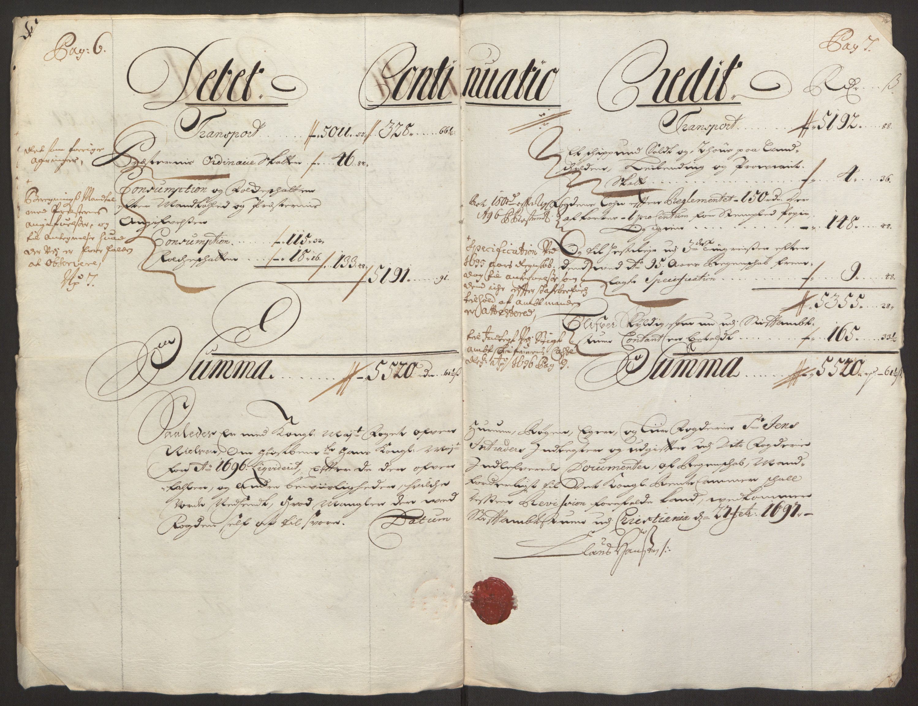 Rentekammeret inntil 1814, Reviderte regnskaper, Fogderegnskap, AV/RA-EA-4092/R30/L1694: Fogderegnskap Hurum, Røyken, Eiker og Lier, 1694-1696, s. 309