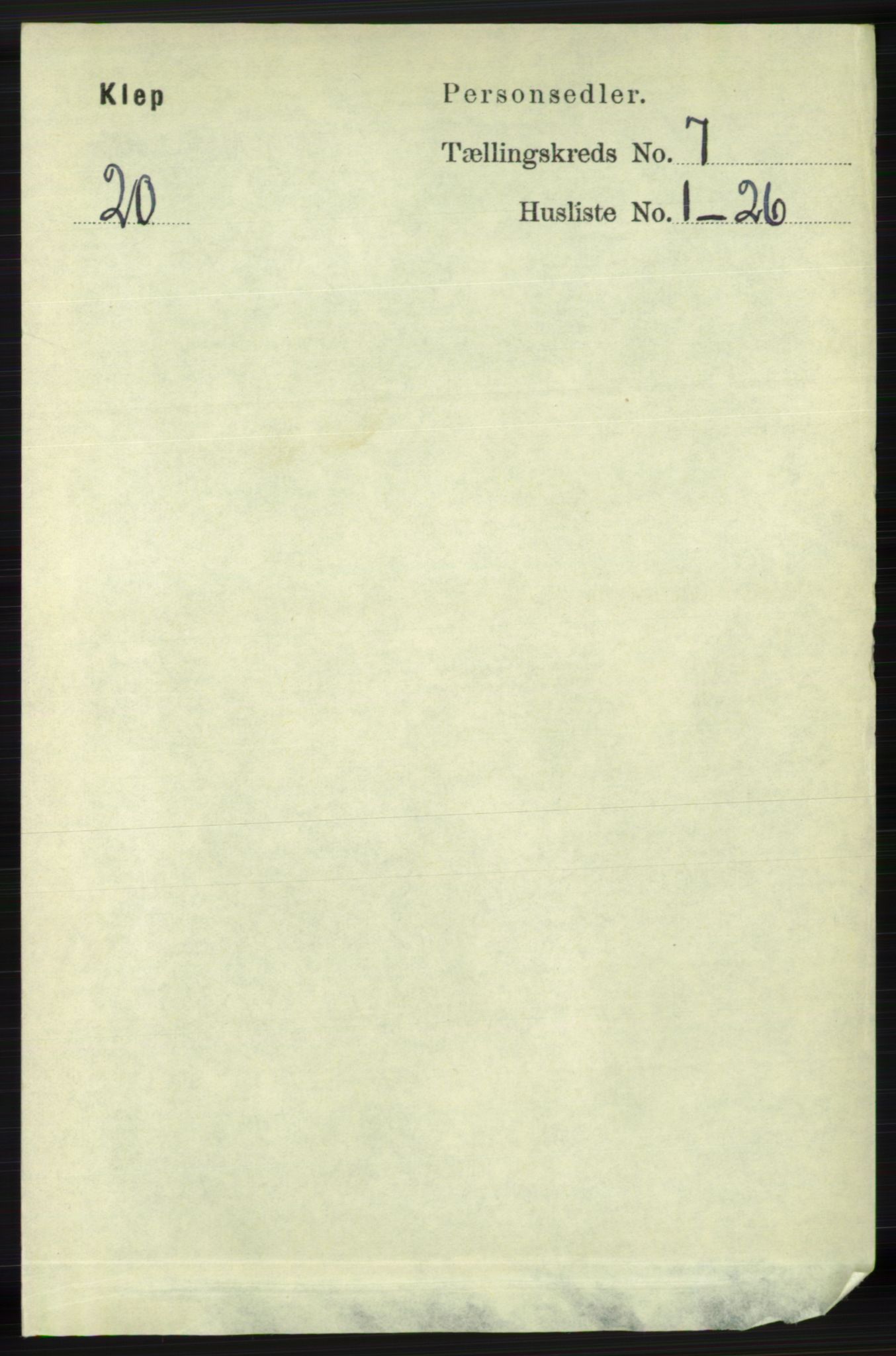 RA, Folketelling 1891 for 1120 Klepp herred, 1891, s. 2108