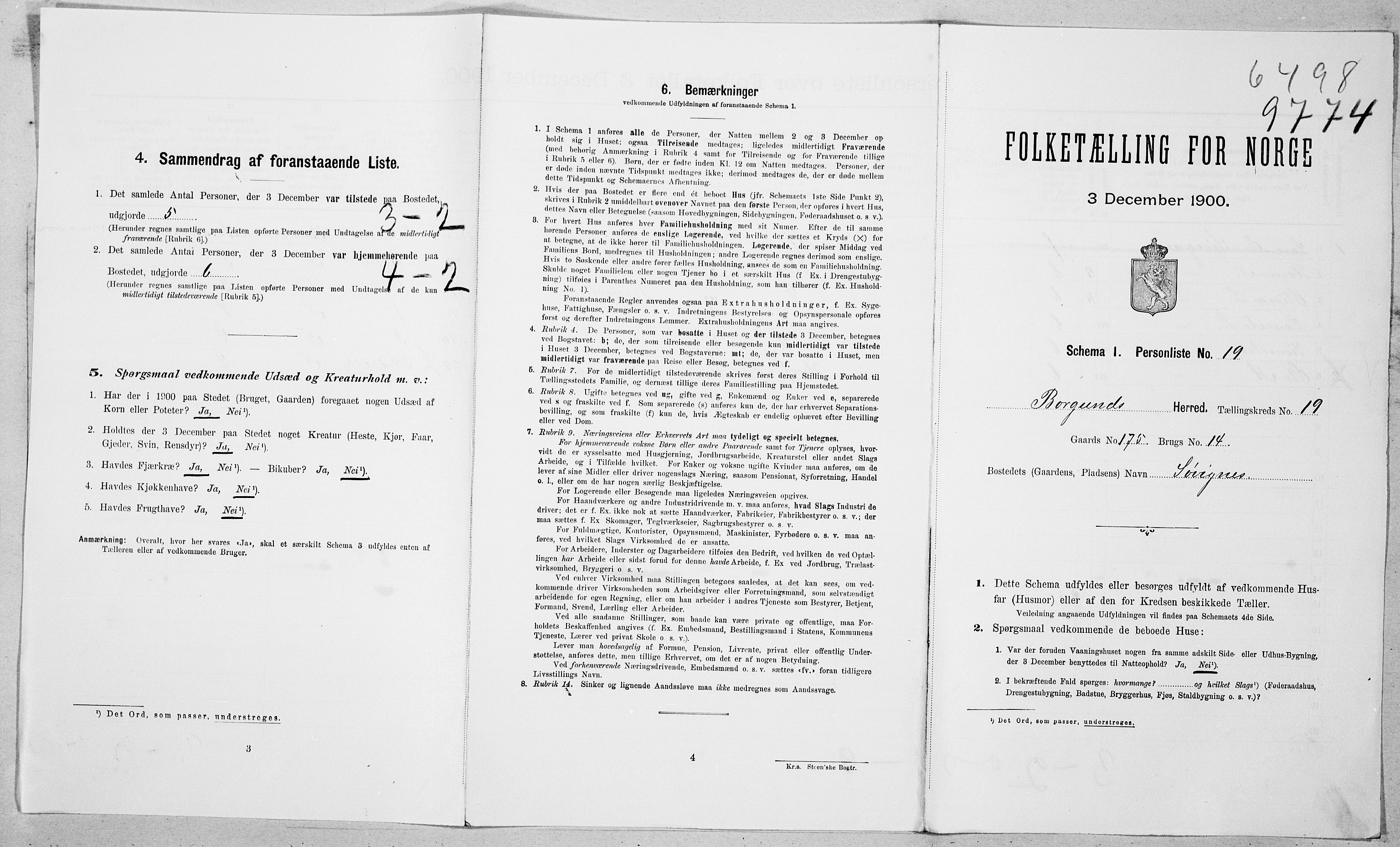 SAT, Folketelling 1900 for 1531 Borgund herred, 1900, s. 132