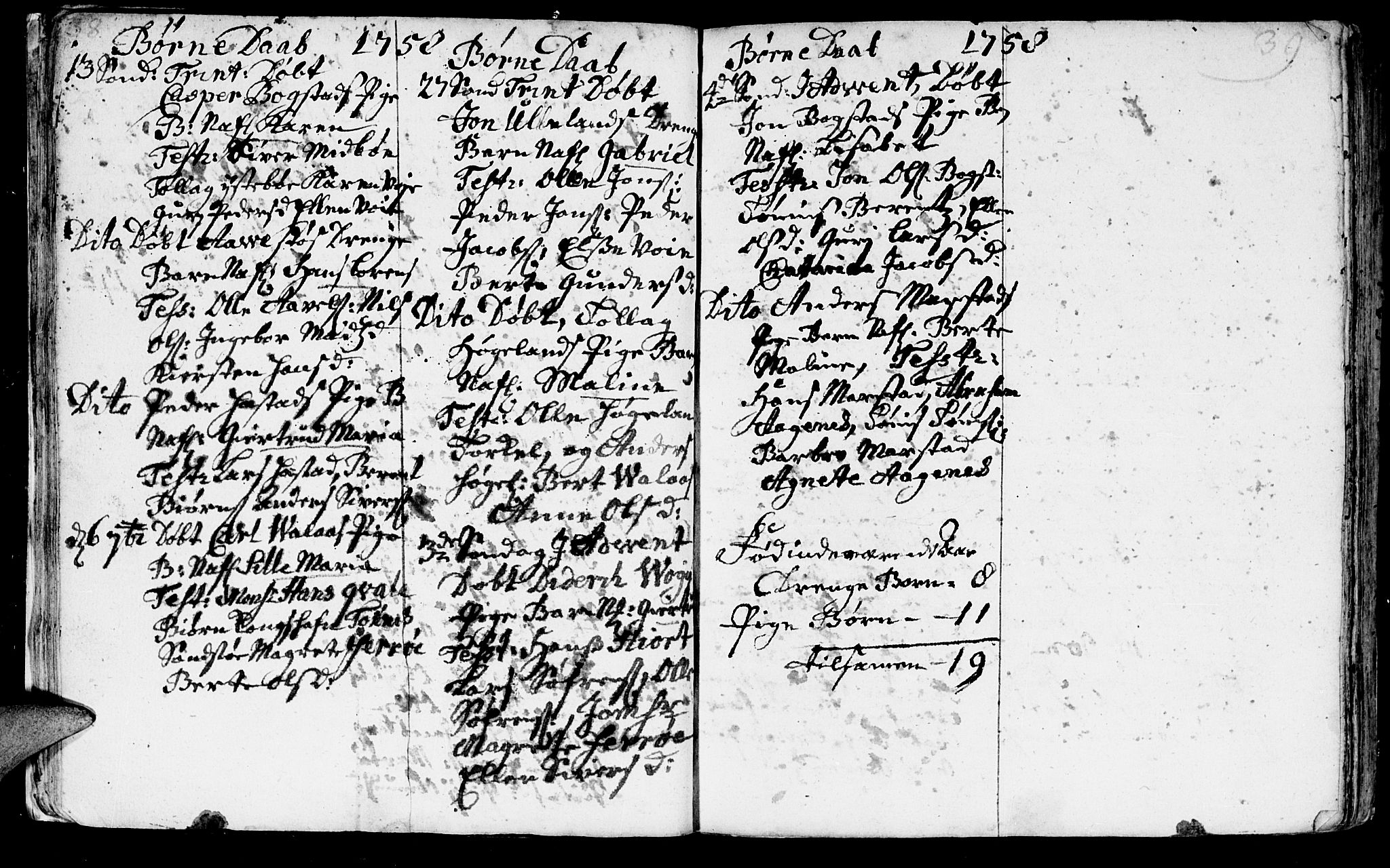 Flekkefjord sokneprestkontor, AV/SAK-1111-0012/F/Fa/Fab/L0001: Ministerialbok nr. A 1, 1750-1780, s. 38-39