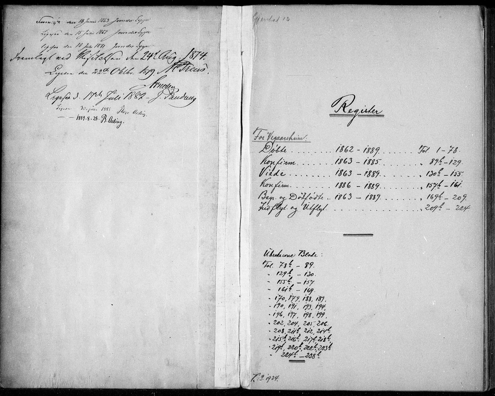 Gjerstad sokneprestkontor, SAK/1111-0014/F/Fb/Fbb/L0003: Klokkerbok nr. B 3, 1862-1889